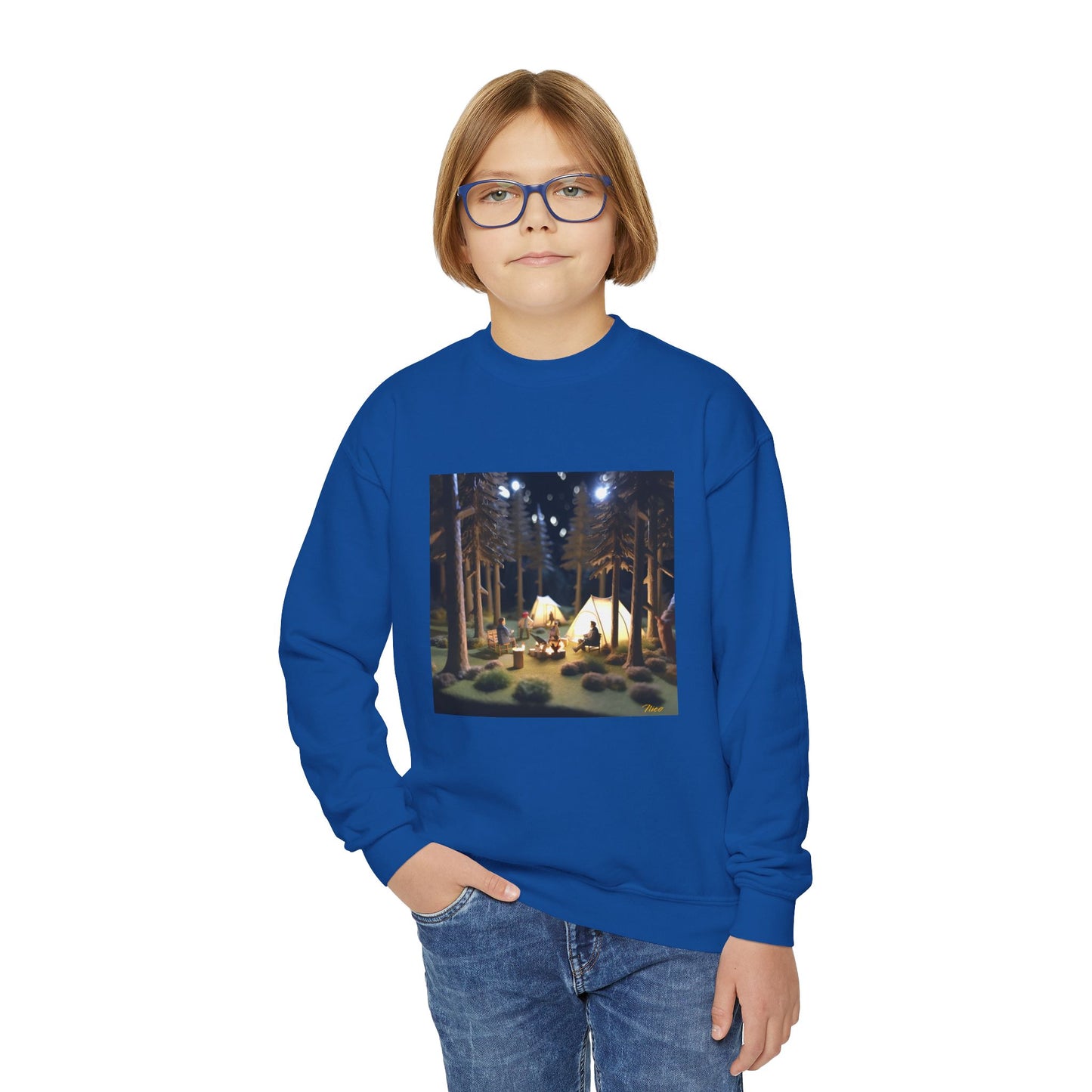 Under The Starry Skies Series Print #7 Youth Crewneck Sweatshirt