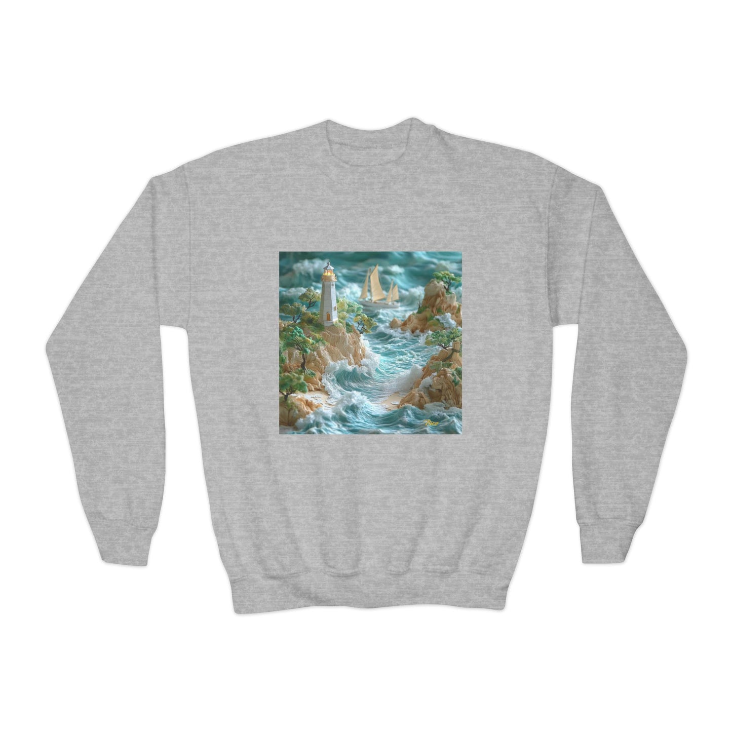 By The Seaside Series Print #9 Youth Crewneck Sweatshirt