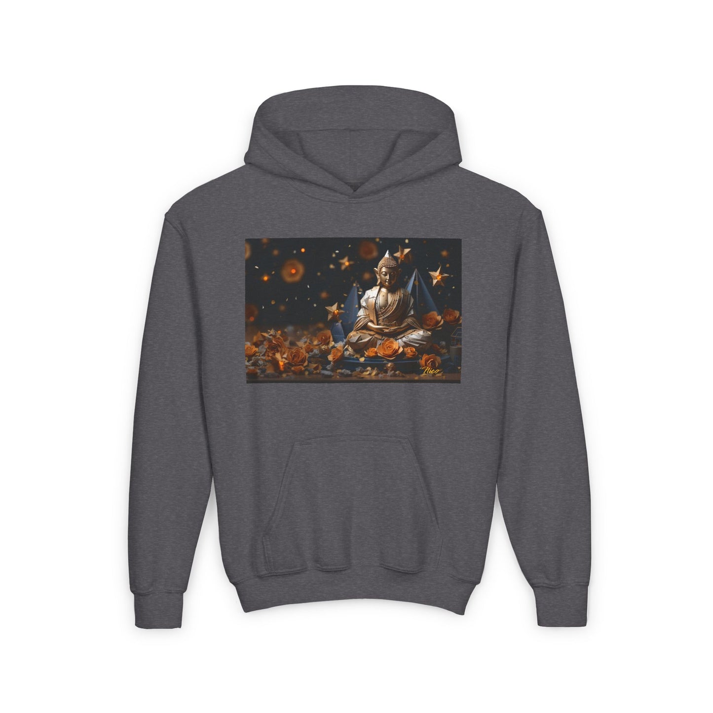 Ascending Buddah Series Print #5 Youth Heavy Blend Hooded Sweatshirt