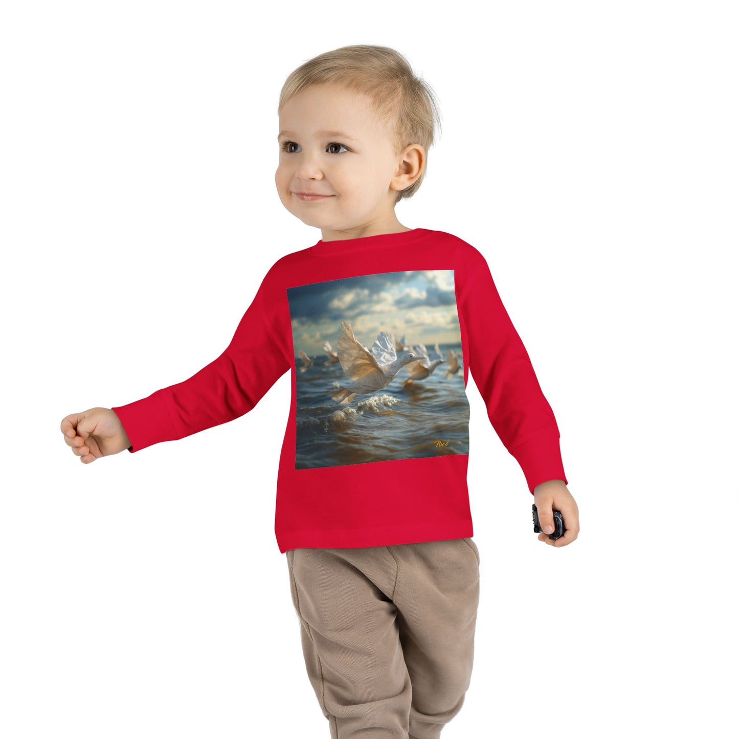 By The Seaside Series Print #8 Toddler Long Sleeve Tee