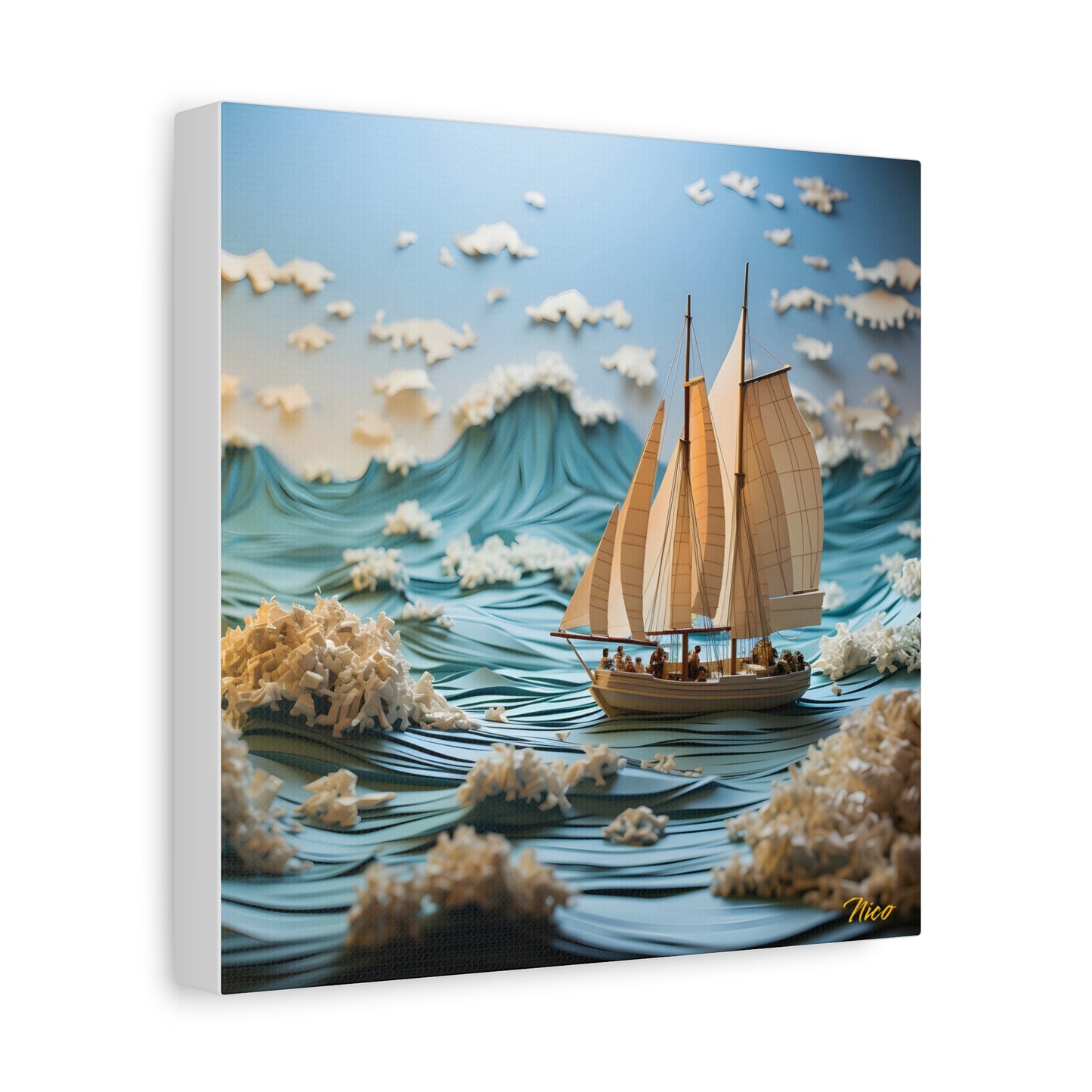 Into The Sunset Series Print #4 - Streched Matte Canvas Print, 1.25" Thick