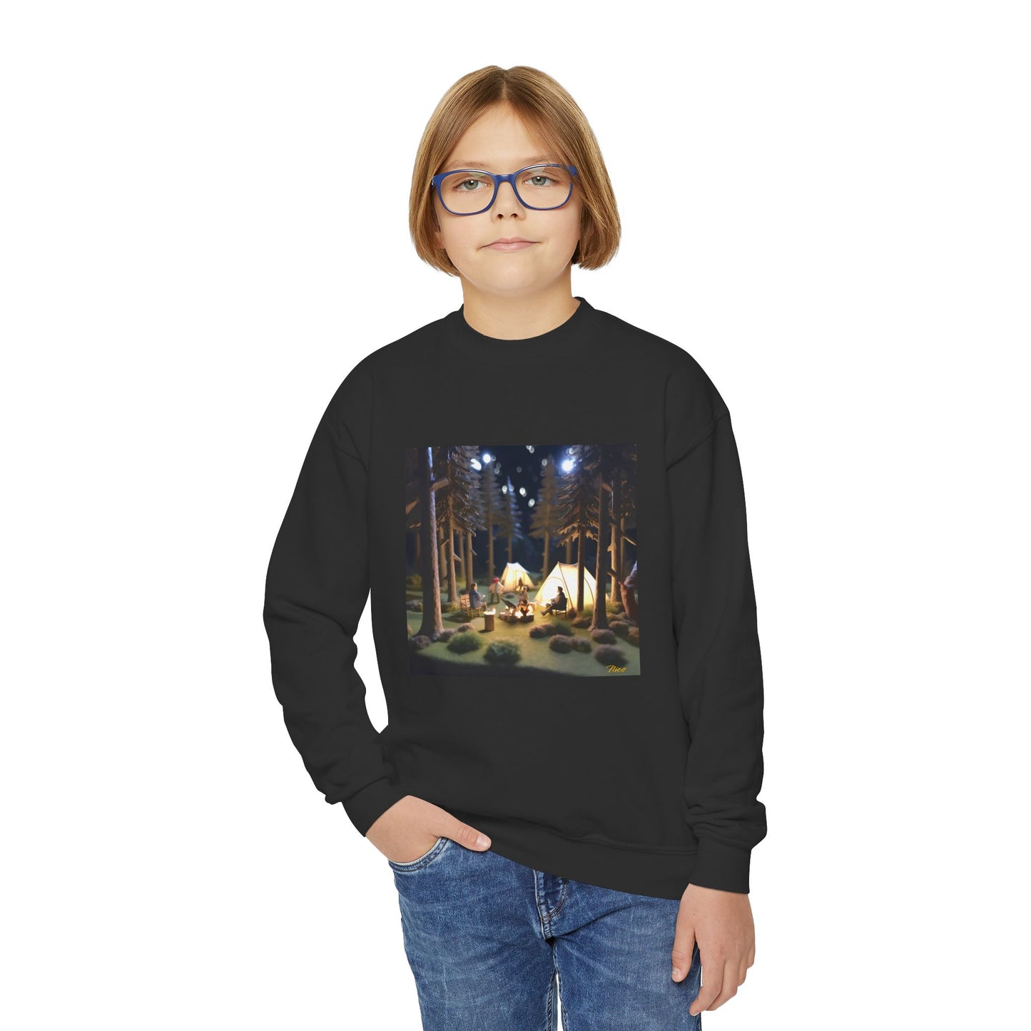 Under The Starry Skies Series Print #7 Youth Crewneck Sweatshirt