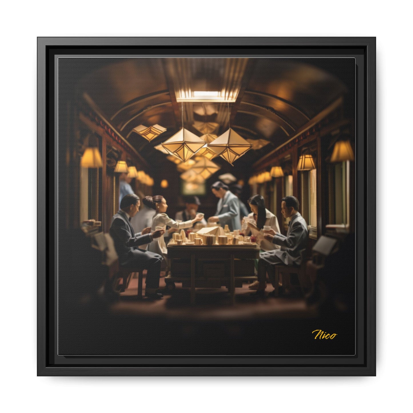 Orient Express Series Print #6 - Black Framed Canvas Print