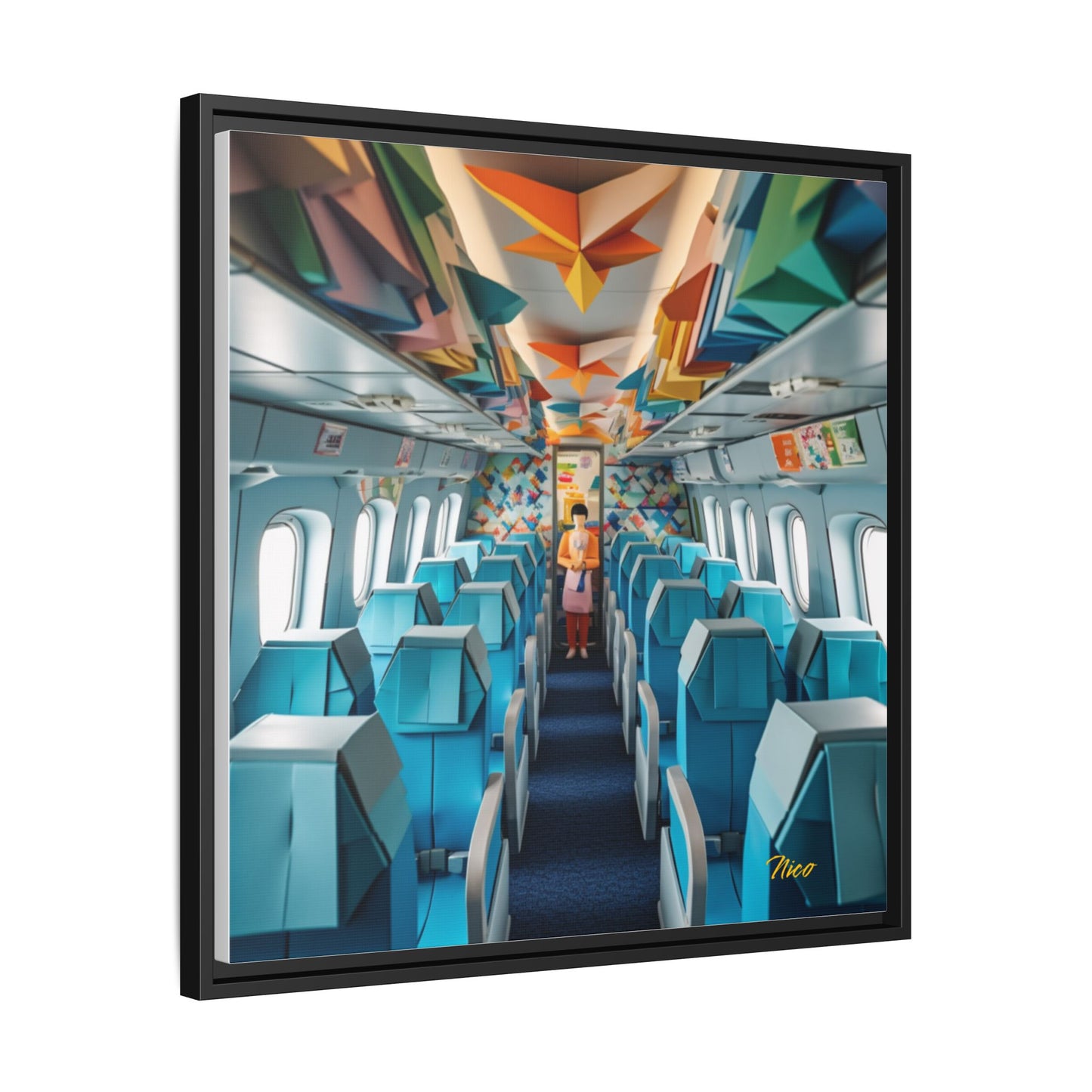 Frequent Flyer Miles Series Print #6 - Black Framed Canvas Print