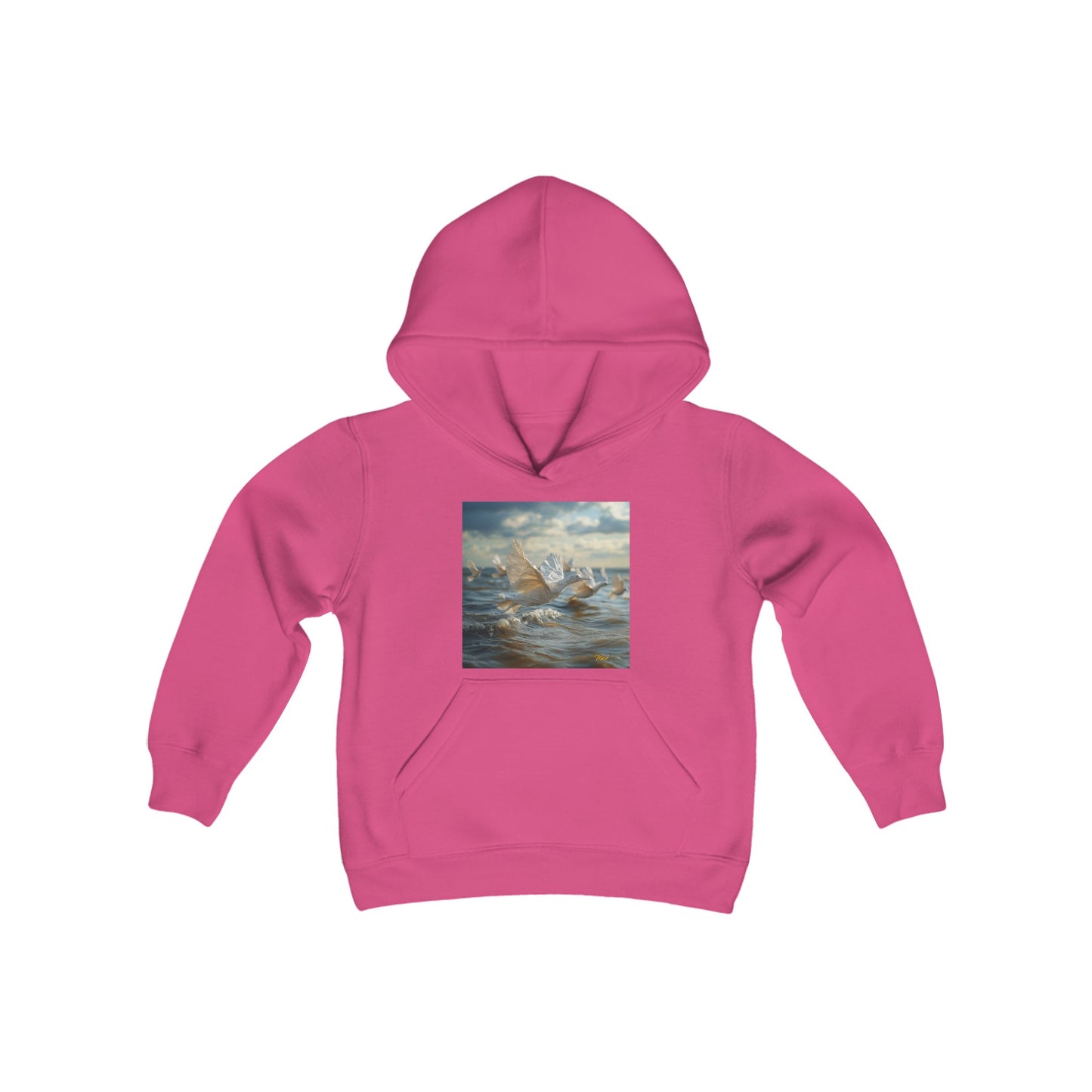 By The Seaside Series Print #8 Youth Heavy Blend Hooded Sweatshirt