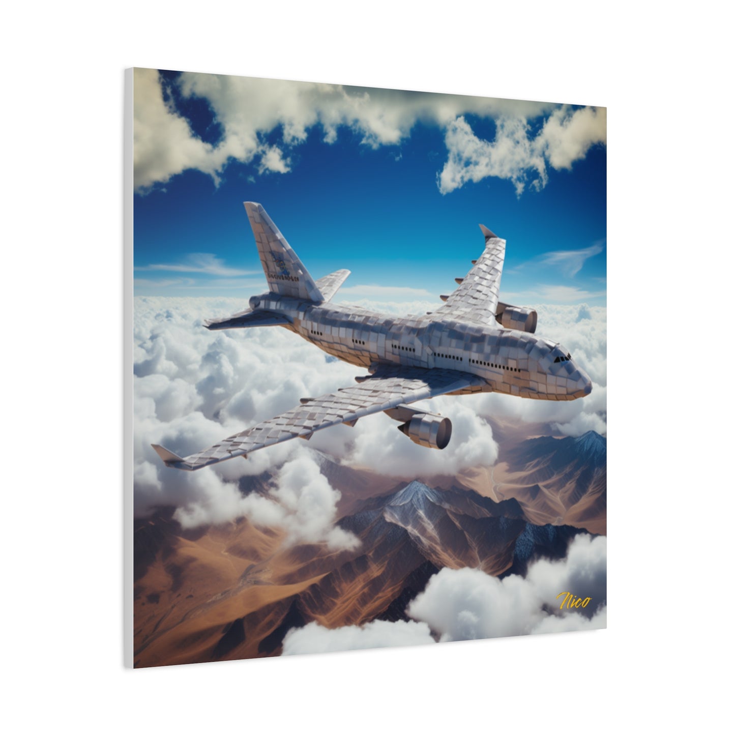 Frequent Flyer Miles Series Print #9 - Streched Matte Canvas Print, 1.25" Thick