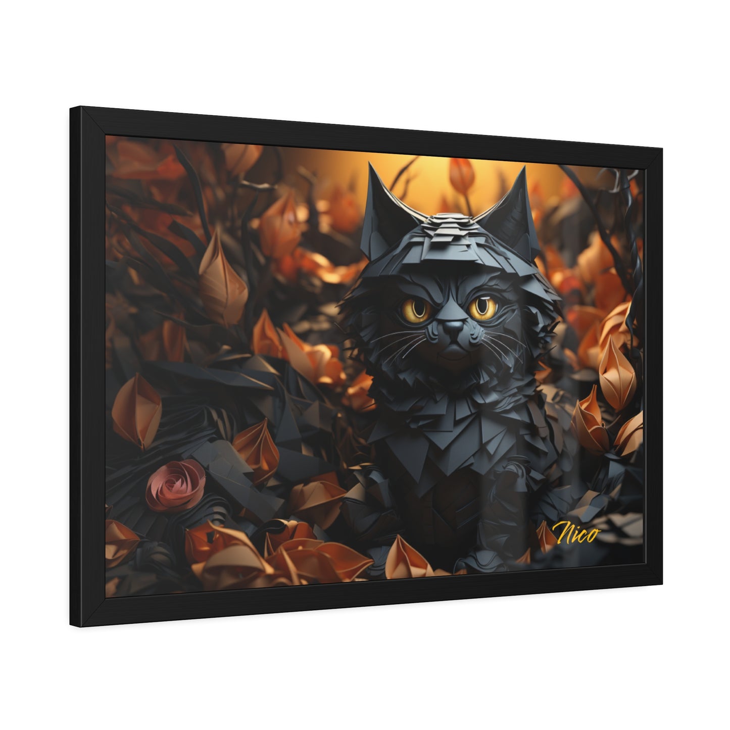 Halloween 2024 Series "The Kitty Of Evil!" Print #2 - Framed Fine Art Paper Print