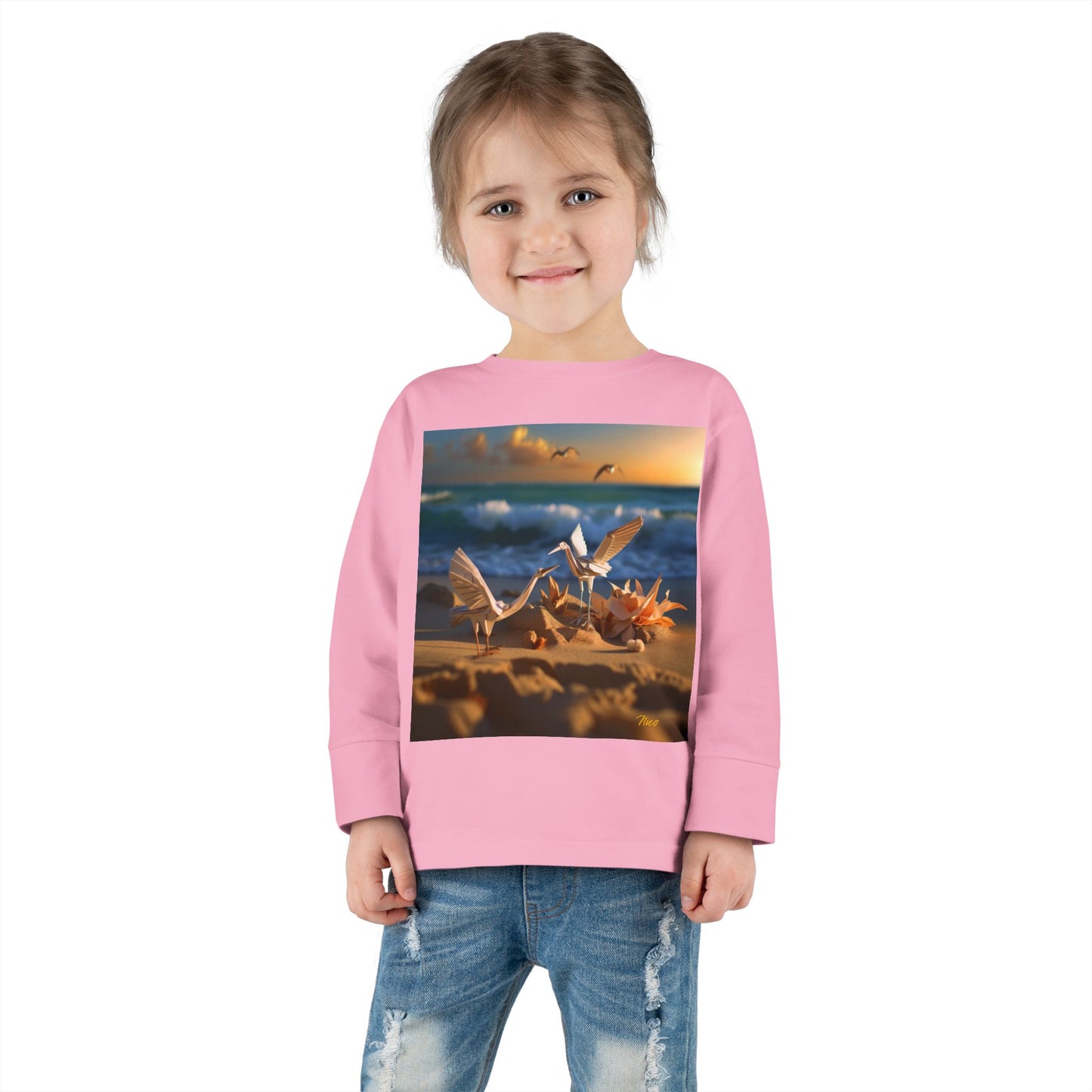 By The Seaside Series Print #3 Toddler Long Sleeve Tee