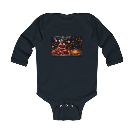 Ascending Buddah Series Print #7 Infant Long Sleeve Bodysuit