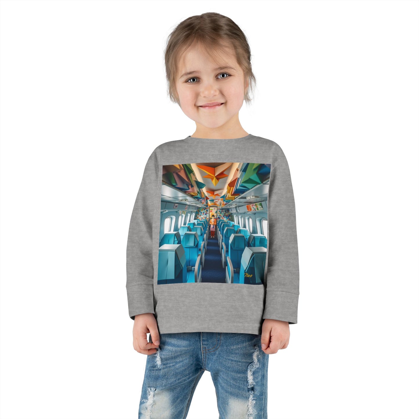 Big Ol' Jet Airliner Series Print #6 Toddler Long Sleeve Tee