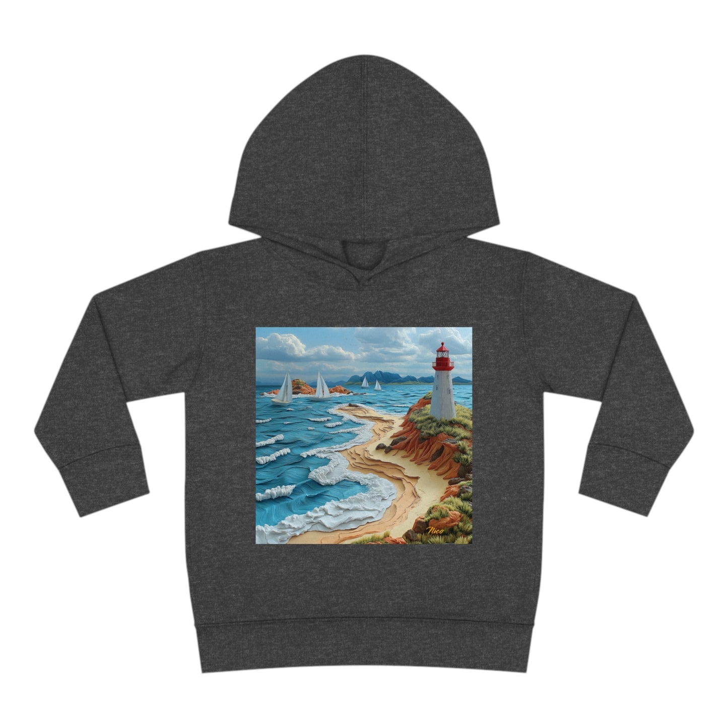 By The Seaside Series Print #4 Toddler Pullover Fleece Hoodie