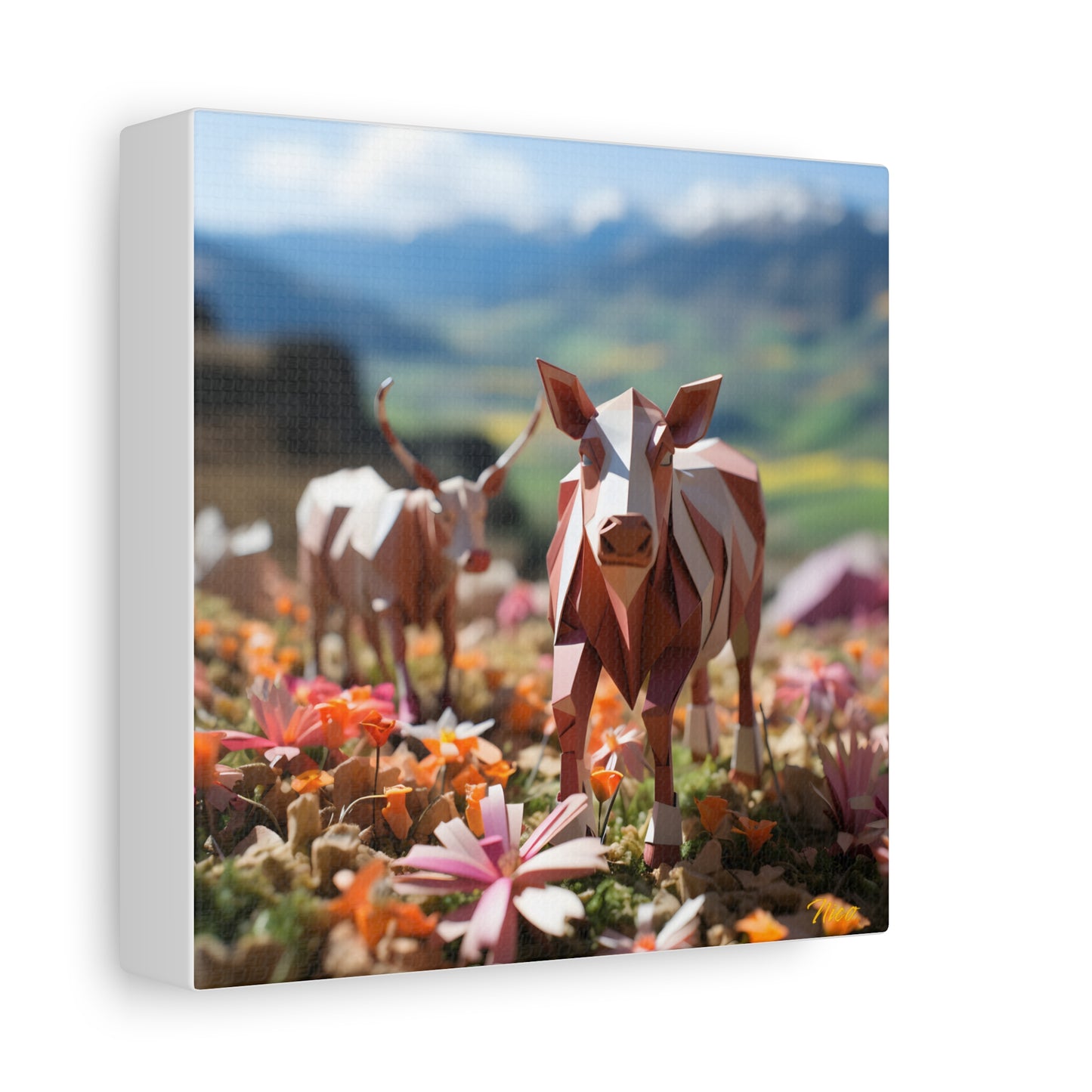 Meadow By The Farm Series Print #1 - Streched Matte Canvas Print, 1.25" Thick