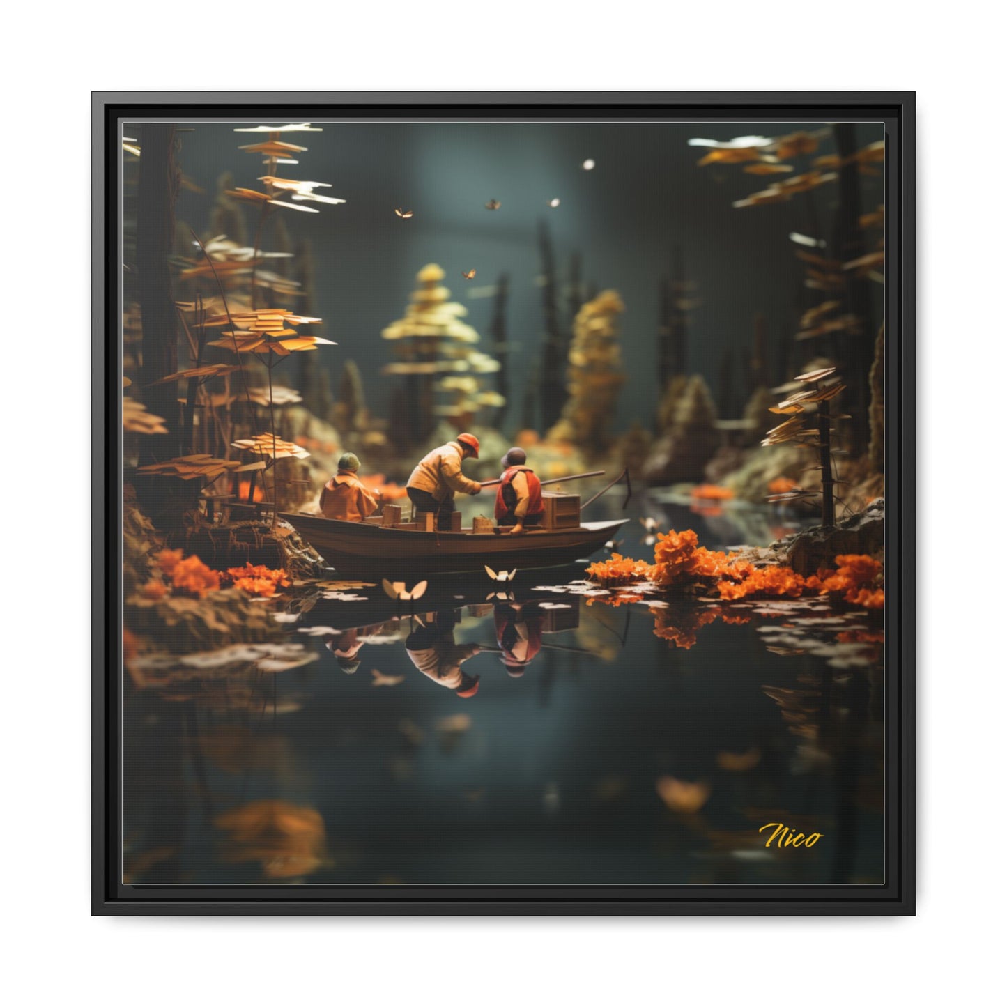 Born On A Bayou Series Print #10 - Black Framed Canvas Print