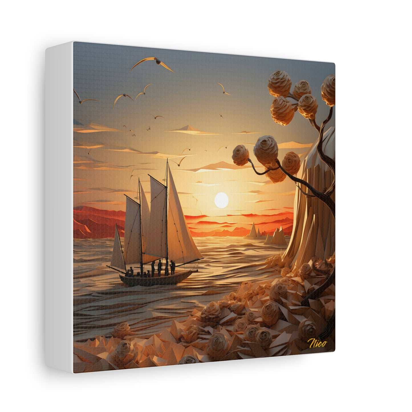 Into The Sunset Series Print #10 - Streched Matte Canvas Print, 1.25" Thick