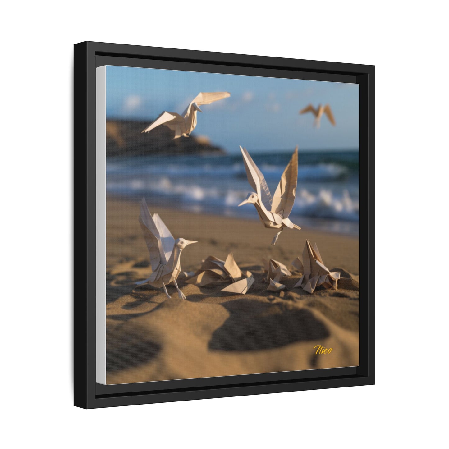 By The Seaside Series Print #7 - Black Framed Canvas Print