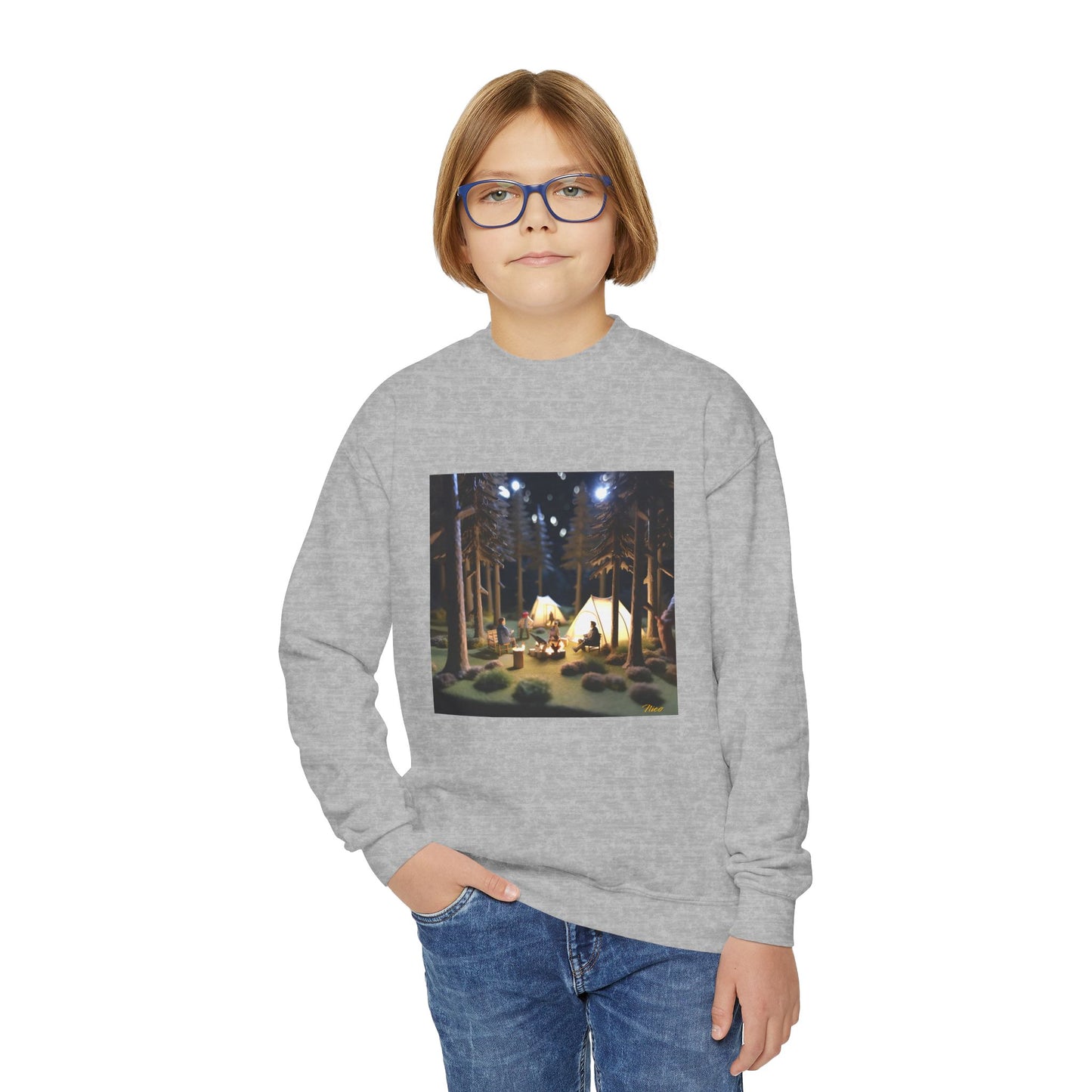 Under The Starry Skies Series Print #7 Youth Crewneck Sweatshirt