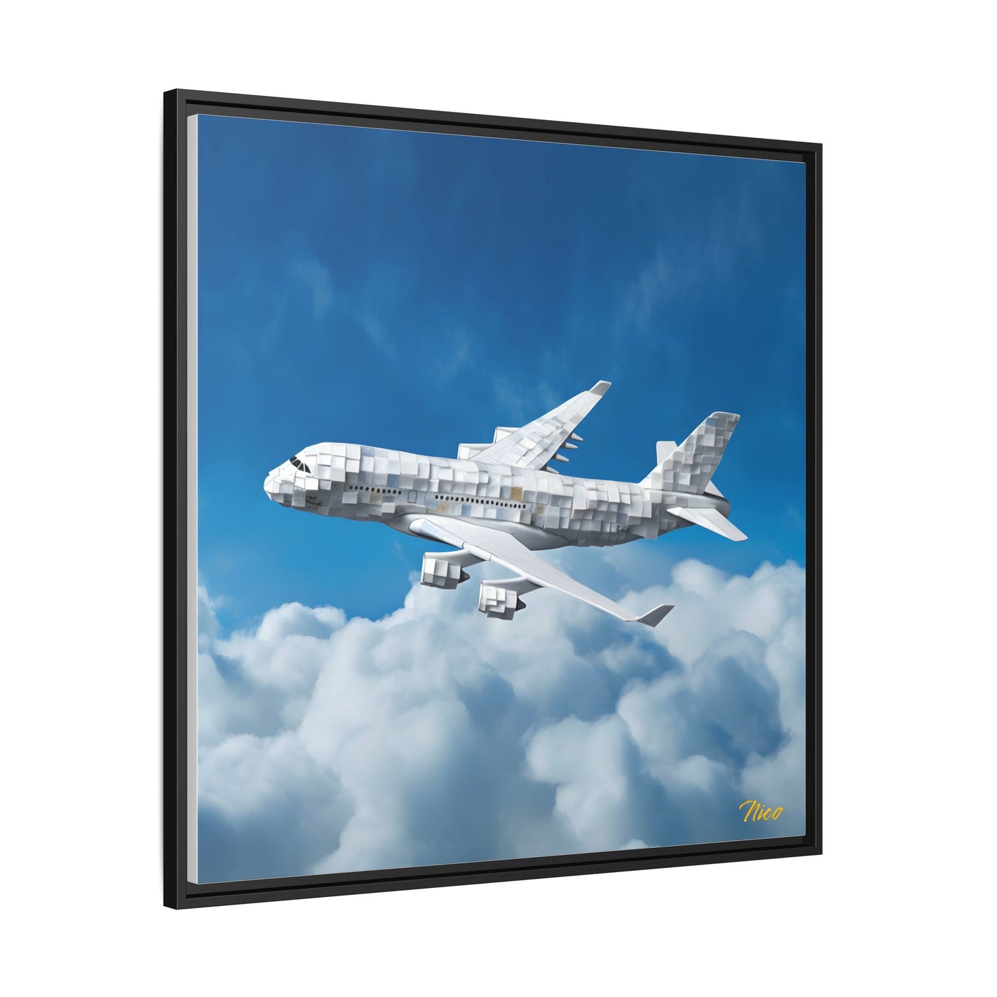 Frequent Flyer Miles Series Print #5 - Black Framed Canvas Print