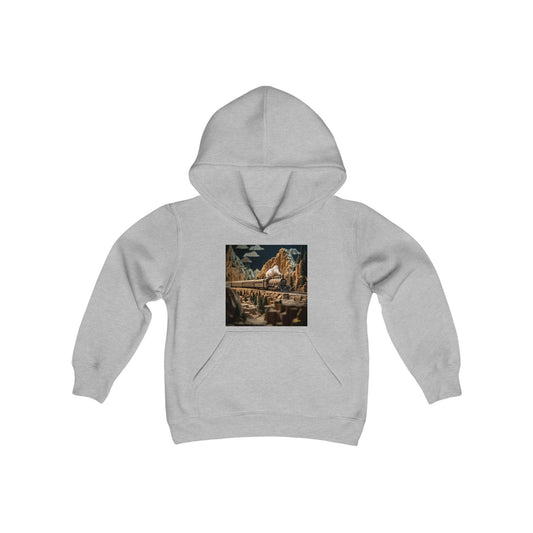 Orient Express Series Print #9 Youth Heavy Blend Hooded Sweatshirt