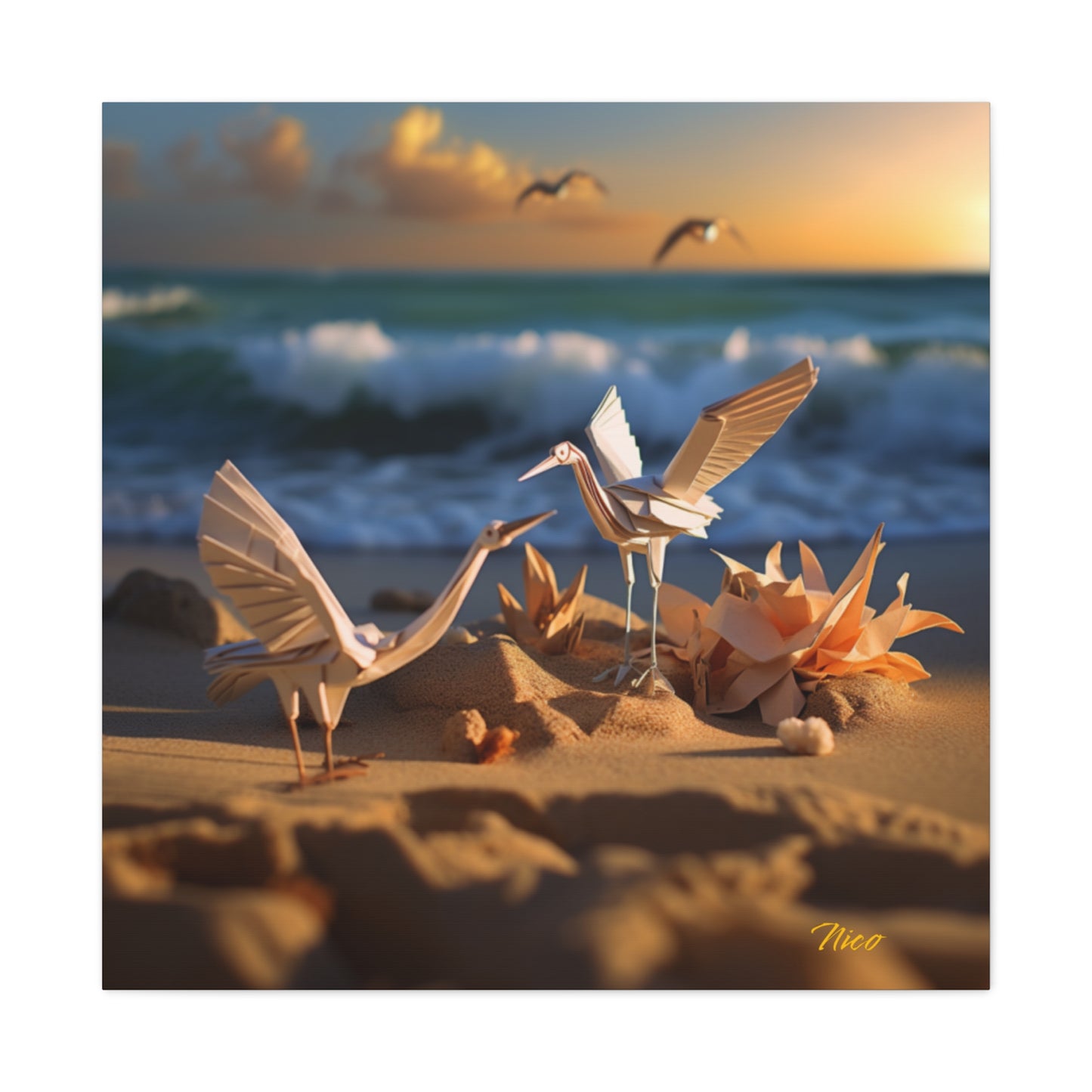 By The Seaside Series Print #3 - Streched Matte Canvas Print, 1.25" Thick