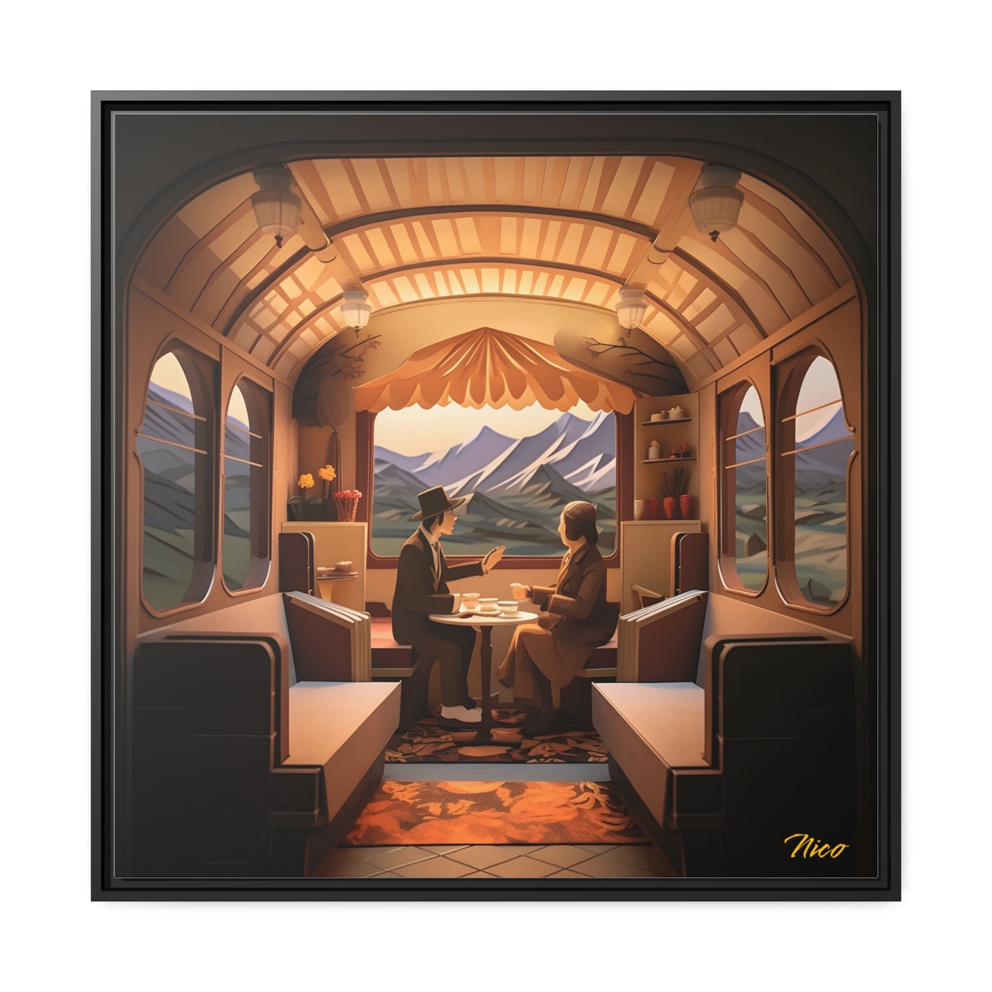 Orient Express Series Print #10 - Black Framed Canvas Print