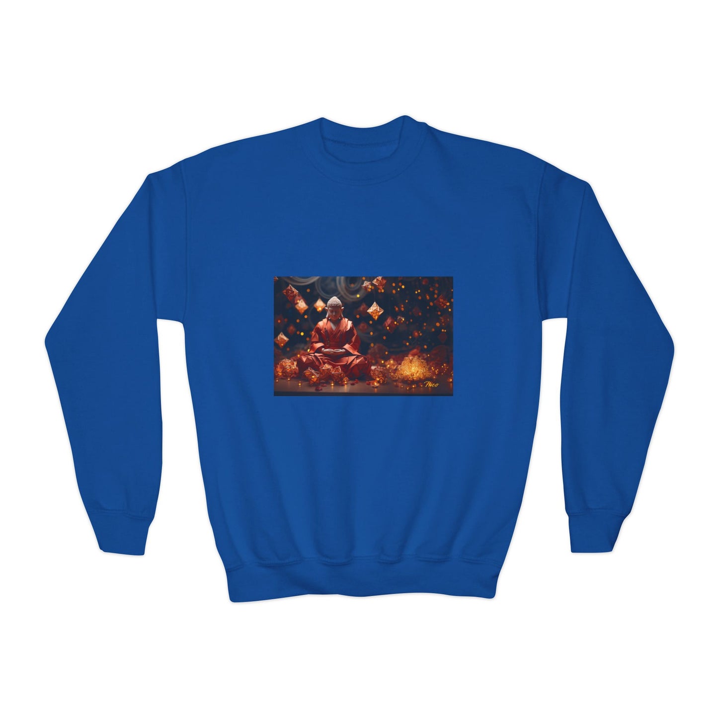 Ascending Buddah Series Print #7 Youth Crewneck Sweatshirt