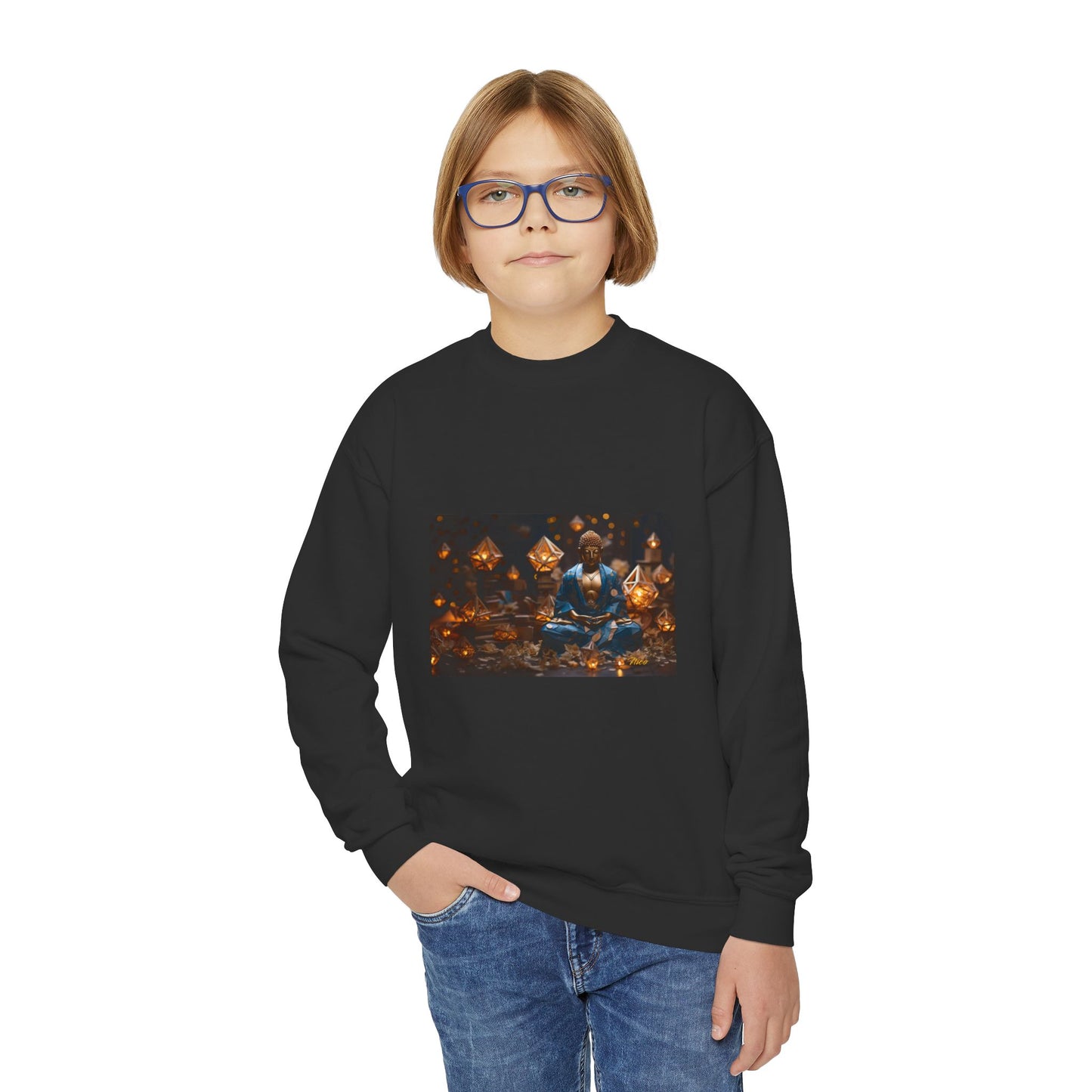 Ascending Buddah Series Print #3 Youth Crewneck Sweatshirt