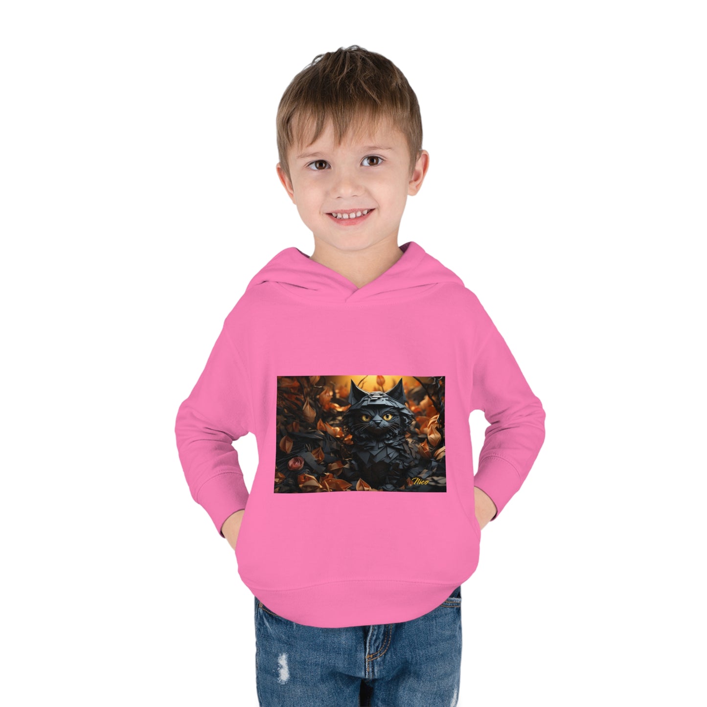 Halloween 2024 Series Print #2 "The Kitty Of Evil!" Toddler Pullover Fleece Hoodie