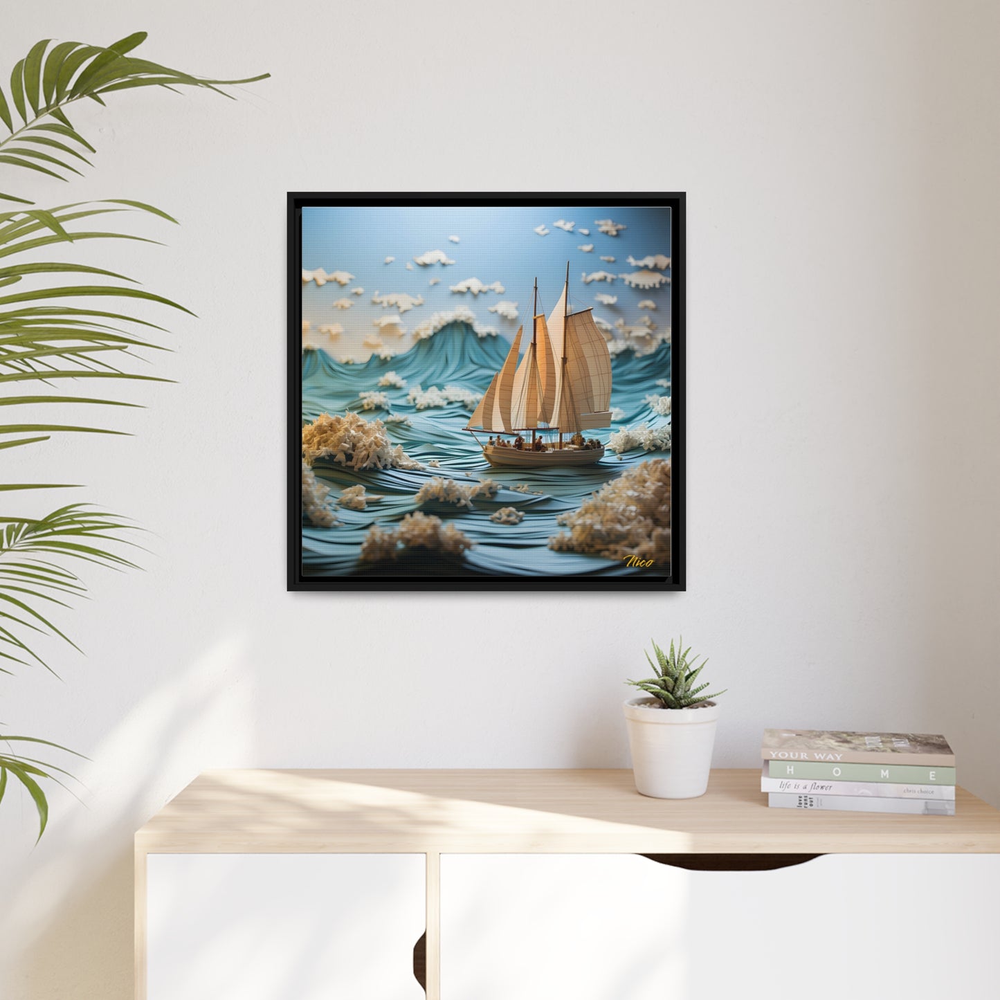 Into The Sunset Series Print #4 - Black Framed Canvas Print