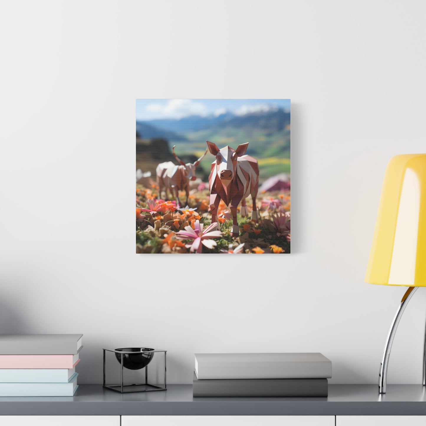 Meadow By The Farm Series Print #1 - Streched Matte Canvas Print, 1.25" Thick