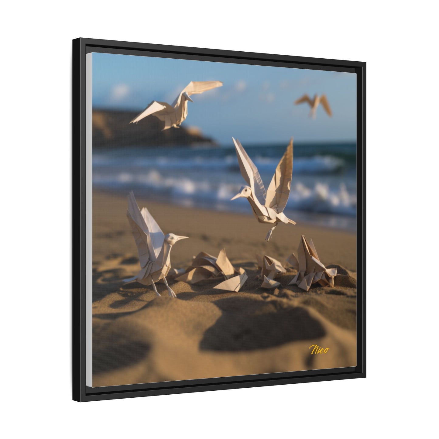 By The Seaside Series Print #7 - Black Framed Canvas Print