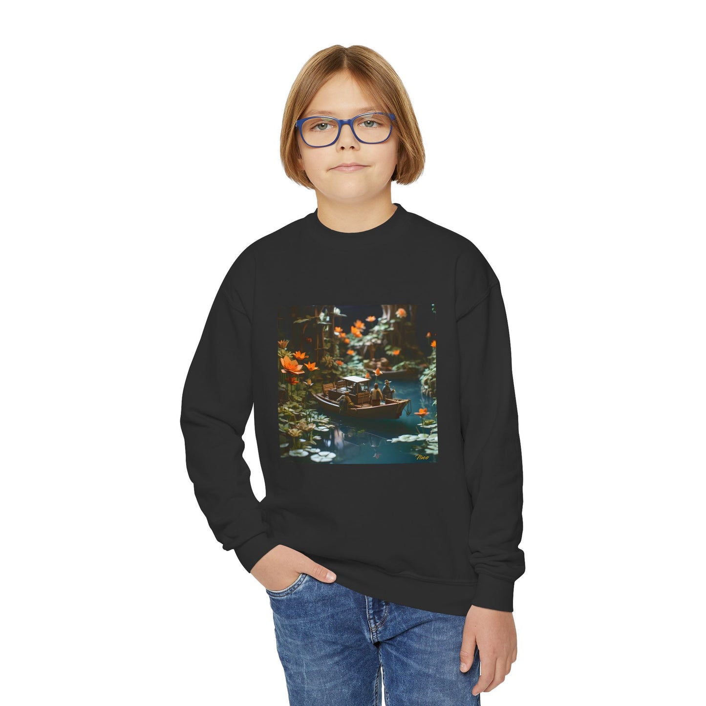 Born On A Bayou Series Print #4 Youth Crewneck Sweatshirt