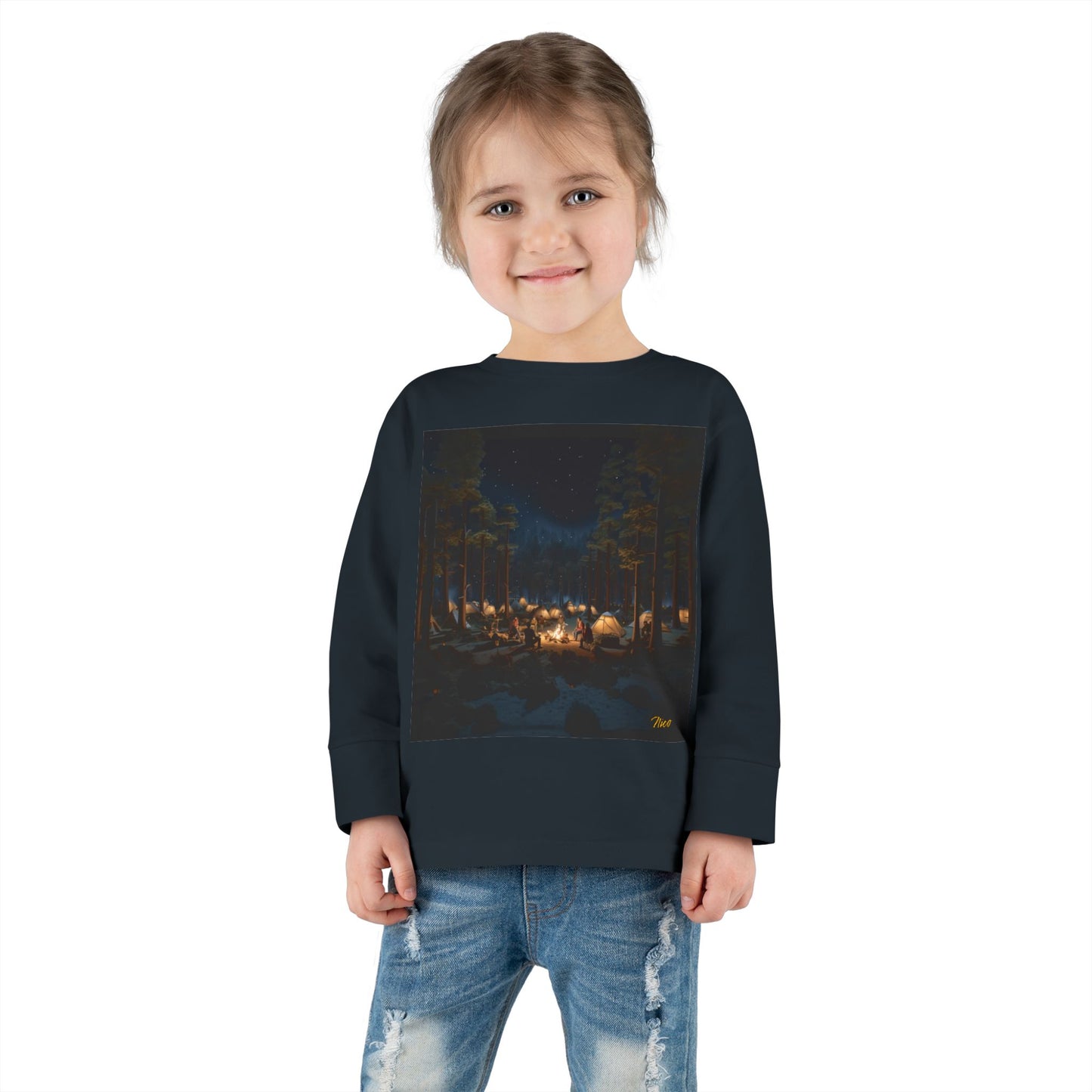 Under The Starry Skies Series Print #5 Toddler Long Sleeve Tee