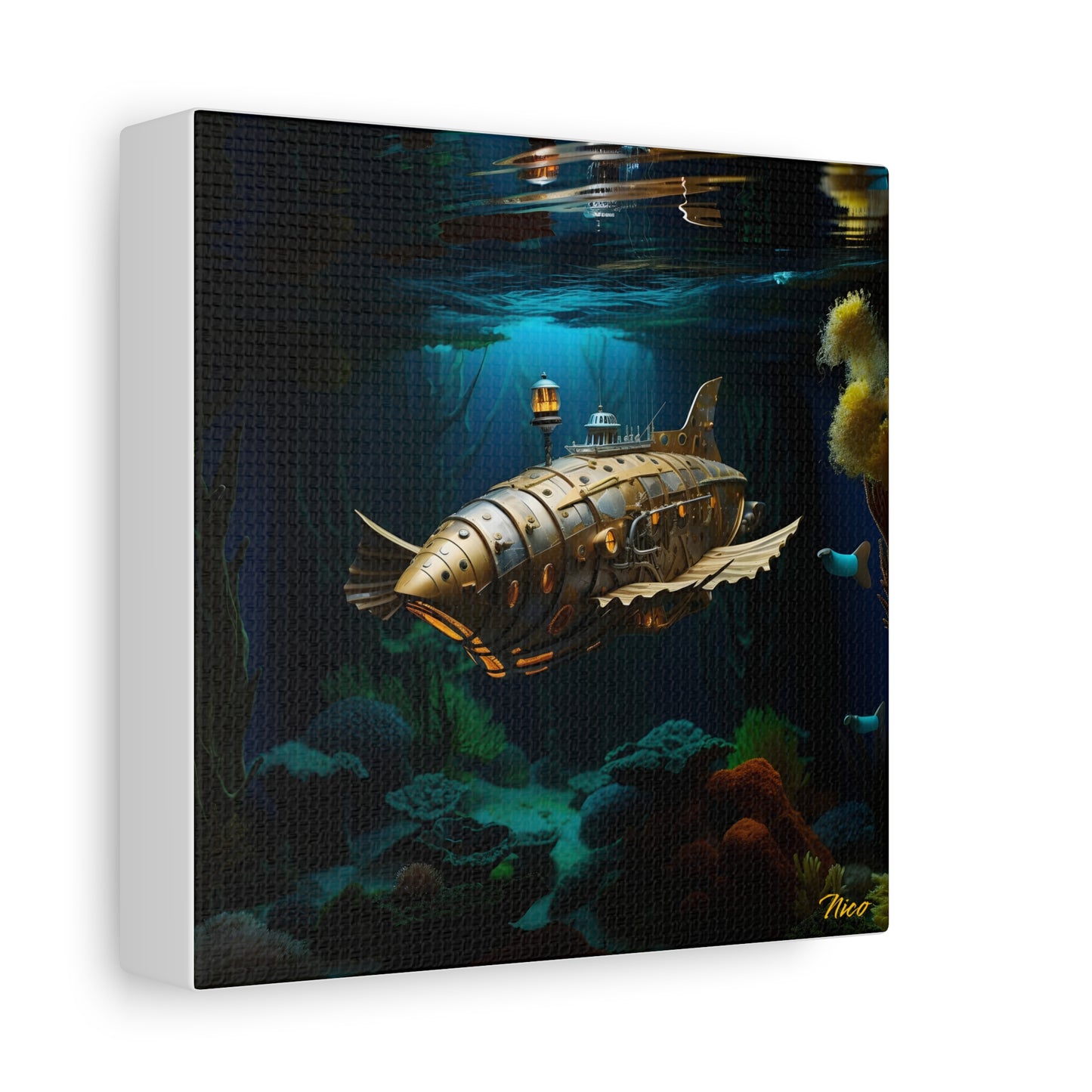 20,000 Leagues Under The Sea Series Print #9 - Streched Matte Canvas Print, 1.25" Thick