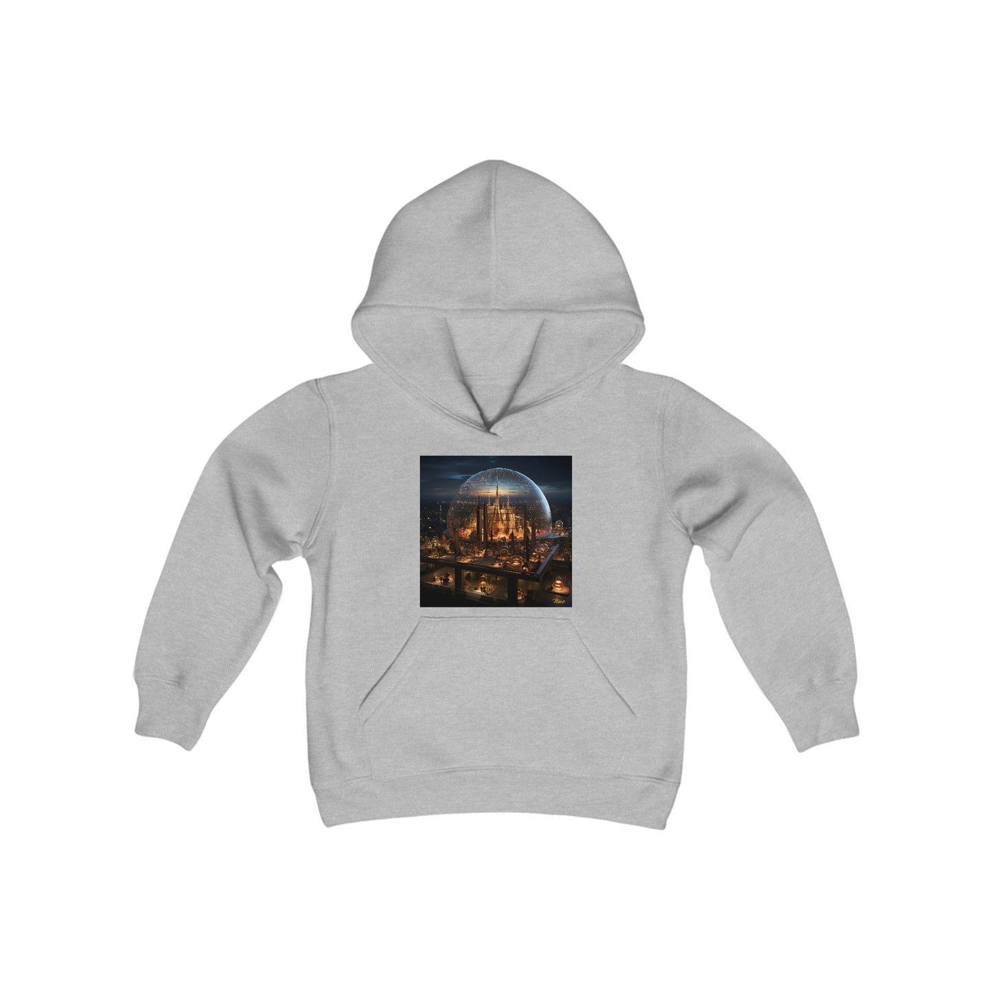 Elons' Dream Series Print #10 Youth Heavy Blend Hooded Sweatshirt