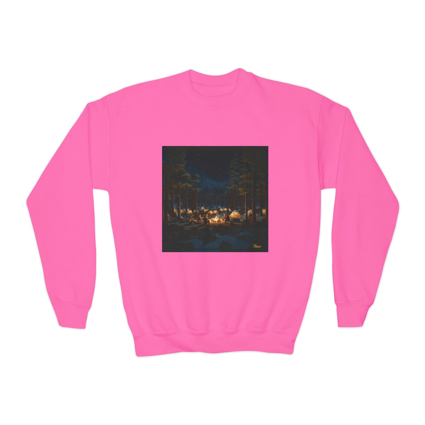 Under The Starry Skies Series Print #5 Youth Crewneck Sweatshirt