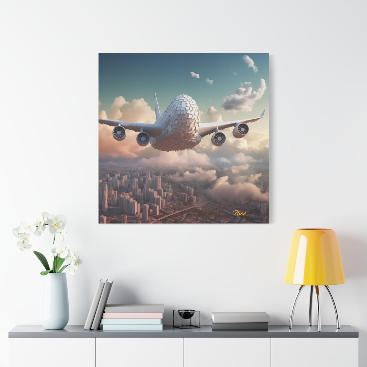 Frequent Flyer Miles Series Print #1 - Streched Matte Canvas Print, 1.25" Thick