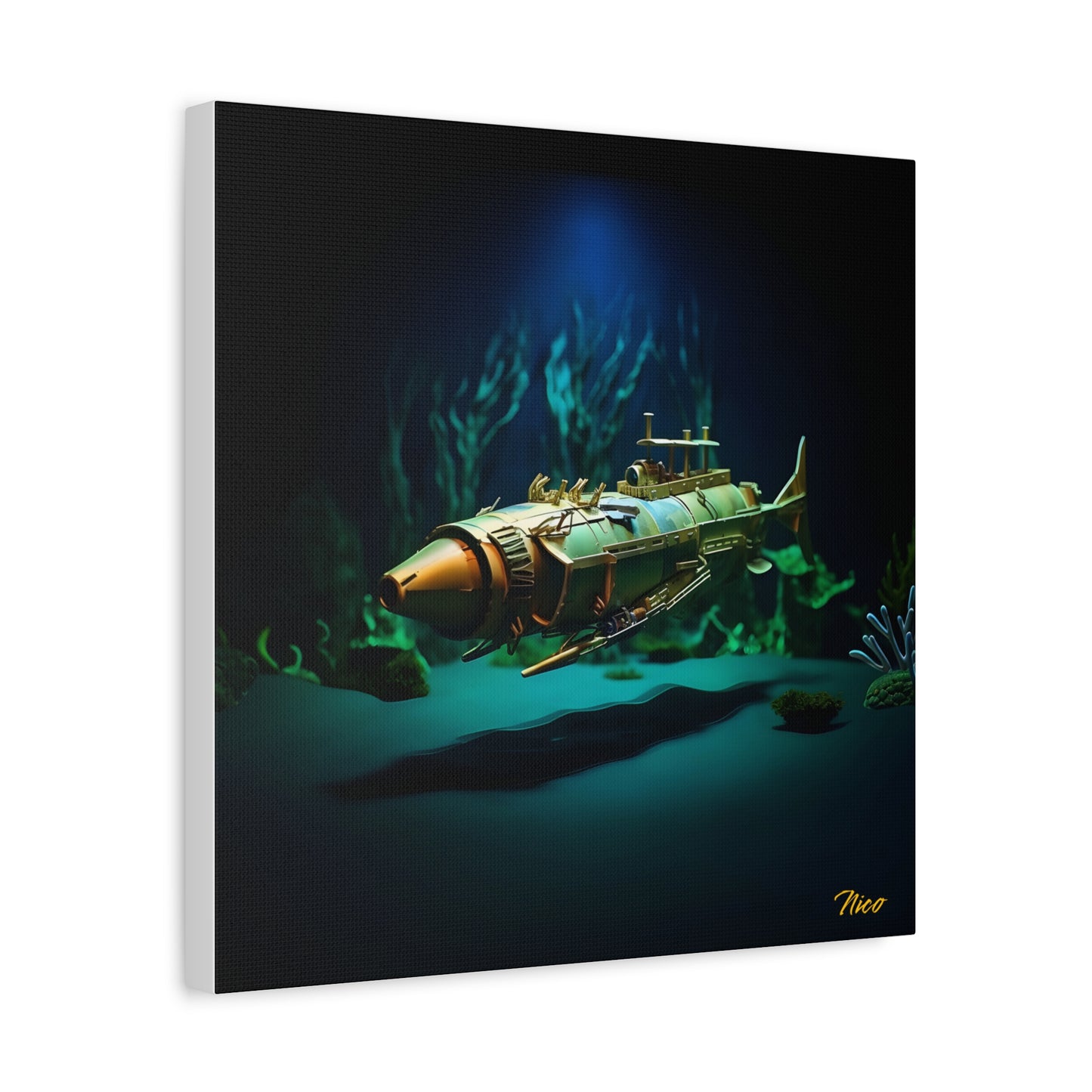 20,000 Leagues Under The Sea Series Print #6 - Streched Matte Canvas Print, 1.25" Thick