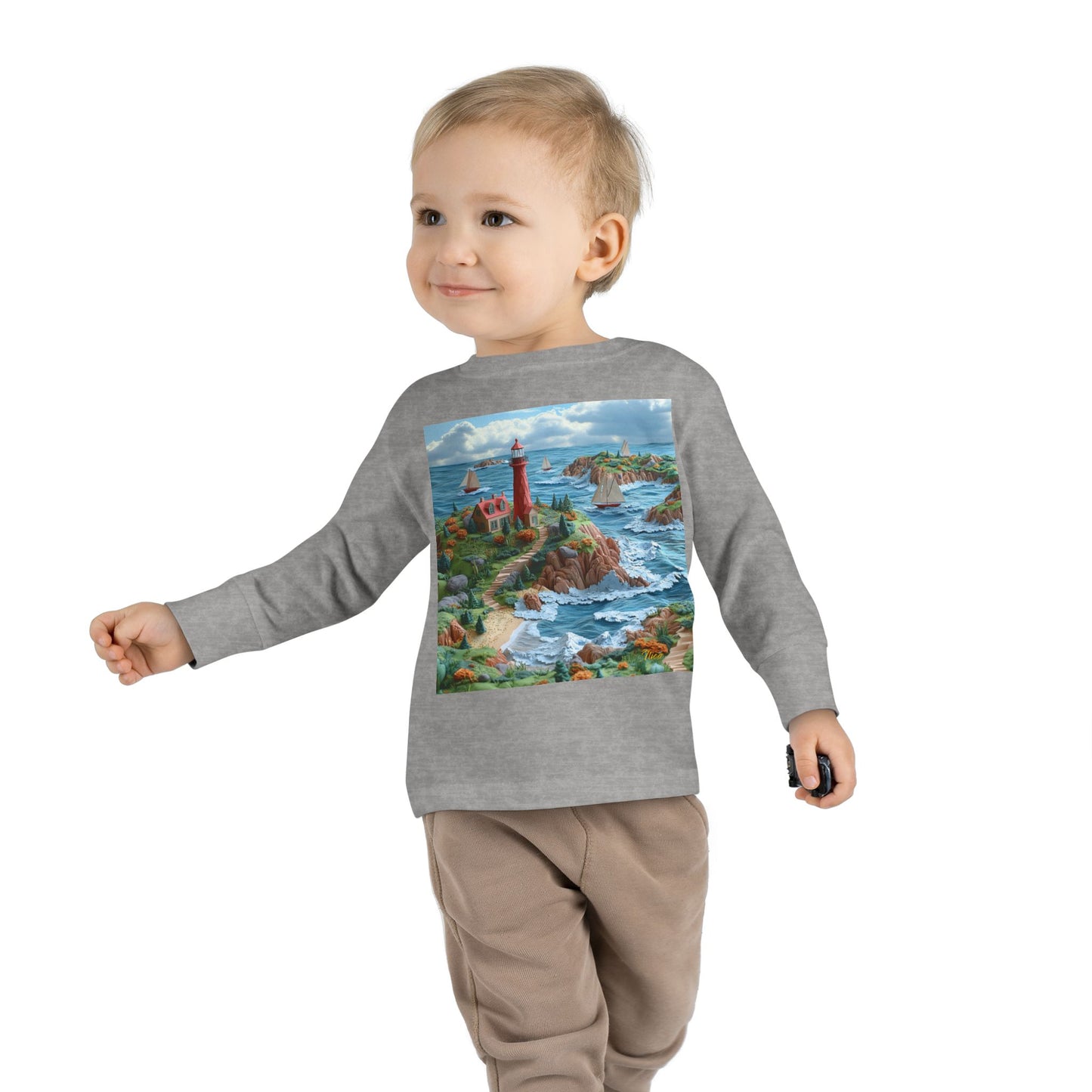 By The Seaside Series Print #6 Toddler Long Sleeve Tee