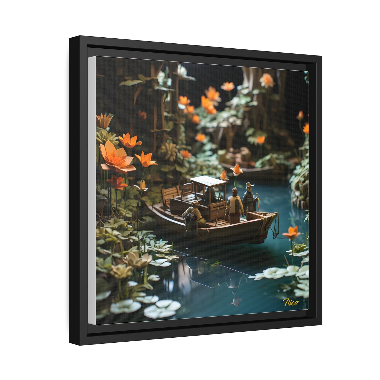 Born On A Bayou Series Print #4 - Black Framed Canvas Print