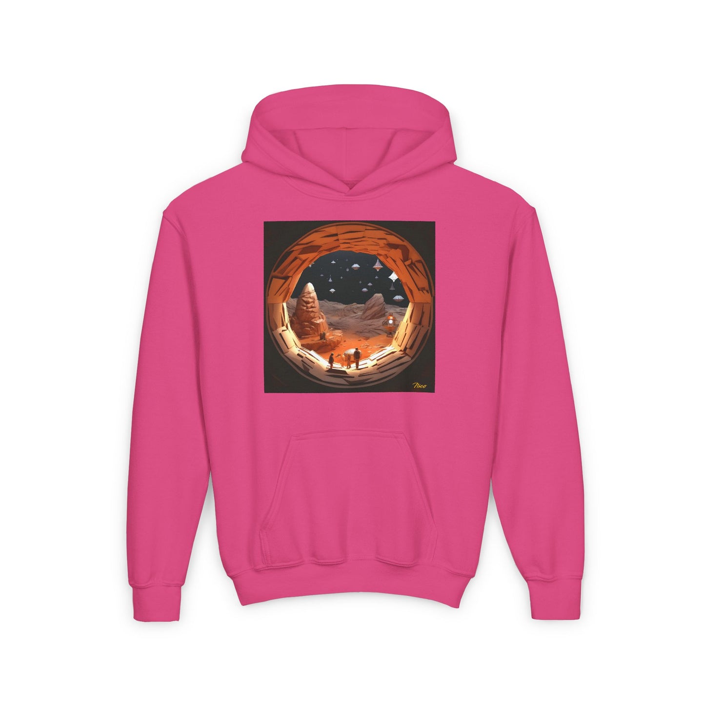 Elons' Dream Series Print #4 Youth Heavy Blend Hooded Sweatshirt