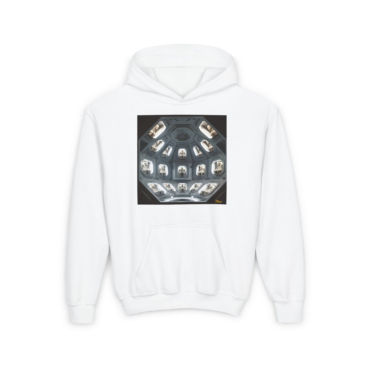 Elons' Dream Series Print #2 Youth Heavy Blend Hooded Sweatshirt