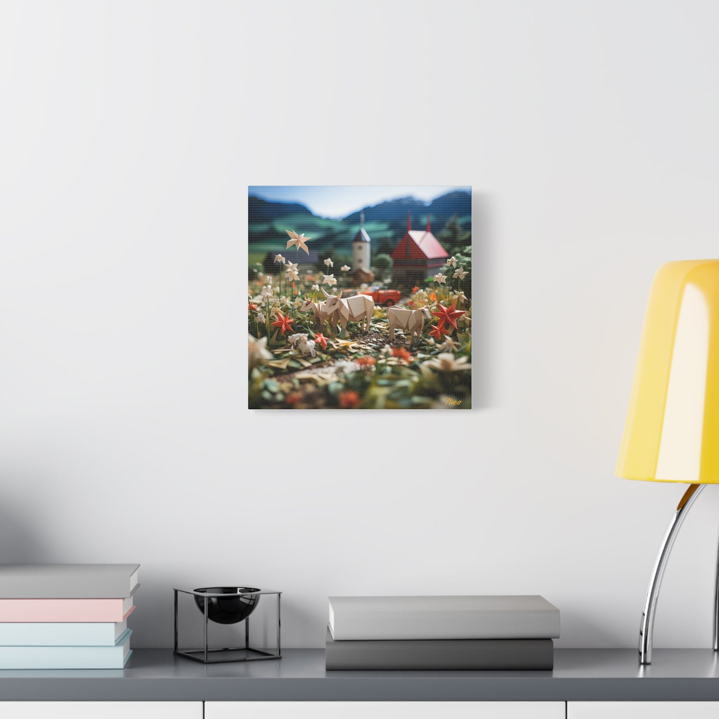 Meadow By The Farm Series Print #5 - Streched Matte Canvas Print, 1.25" Thick