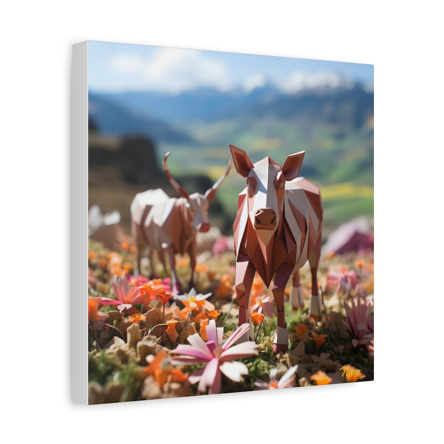 Meadow By The Farm Series Print #1 - Streched Matte Canvas Print, 1.25" Thick