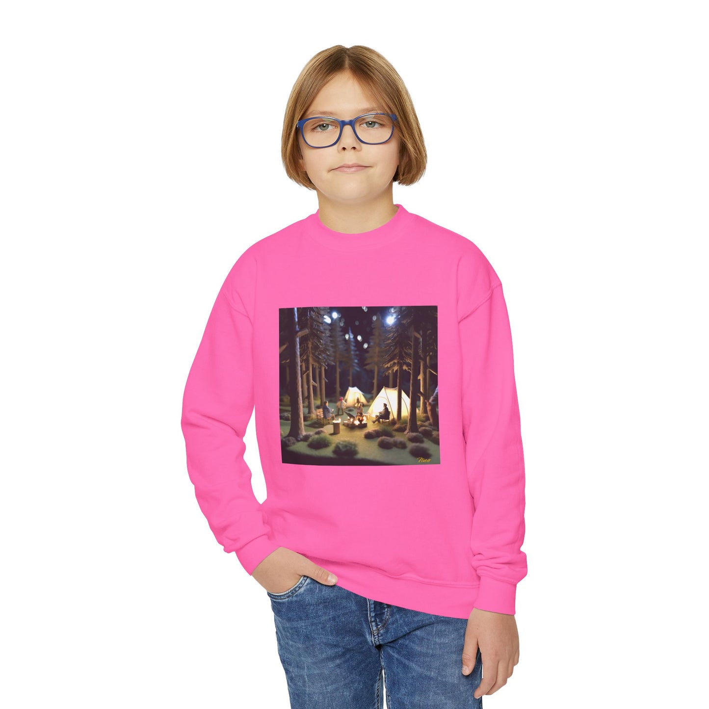 Under The Starry Skies Series Print #7 Youth Crewneck Sweatshirt