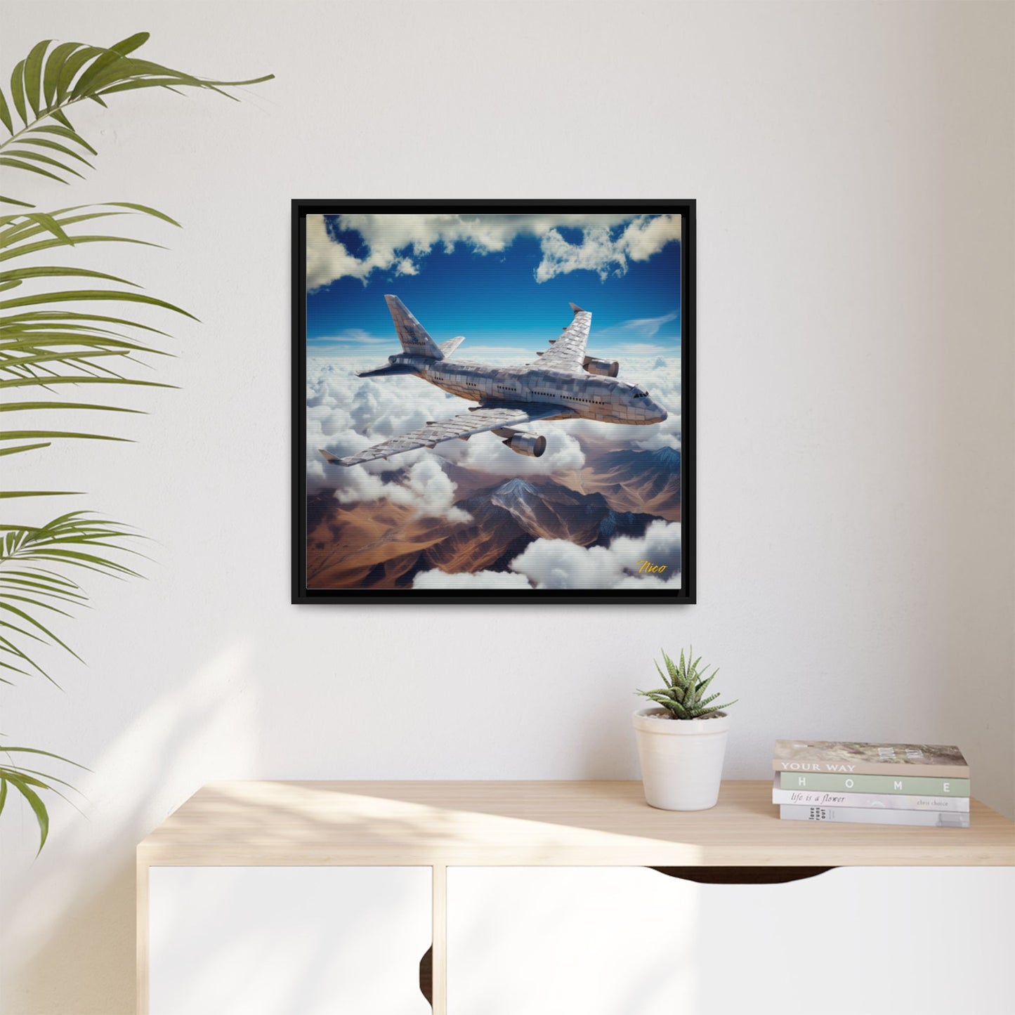 Frequent Flyer Miles Series Print #9 - Black Framed Canvas Print