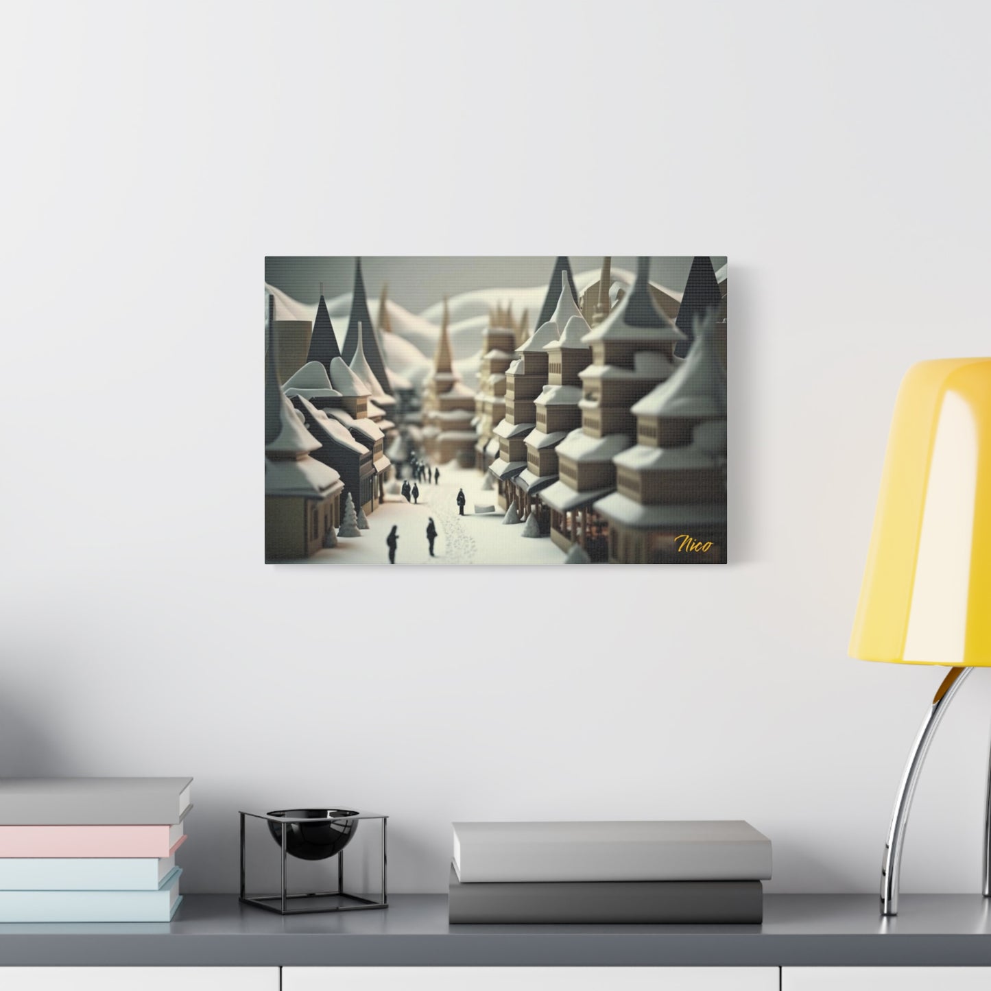 Asian Snow Series Print #1 - Streched Matte Extended Canvas Print, 1.25" Thick