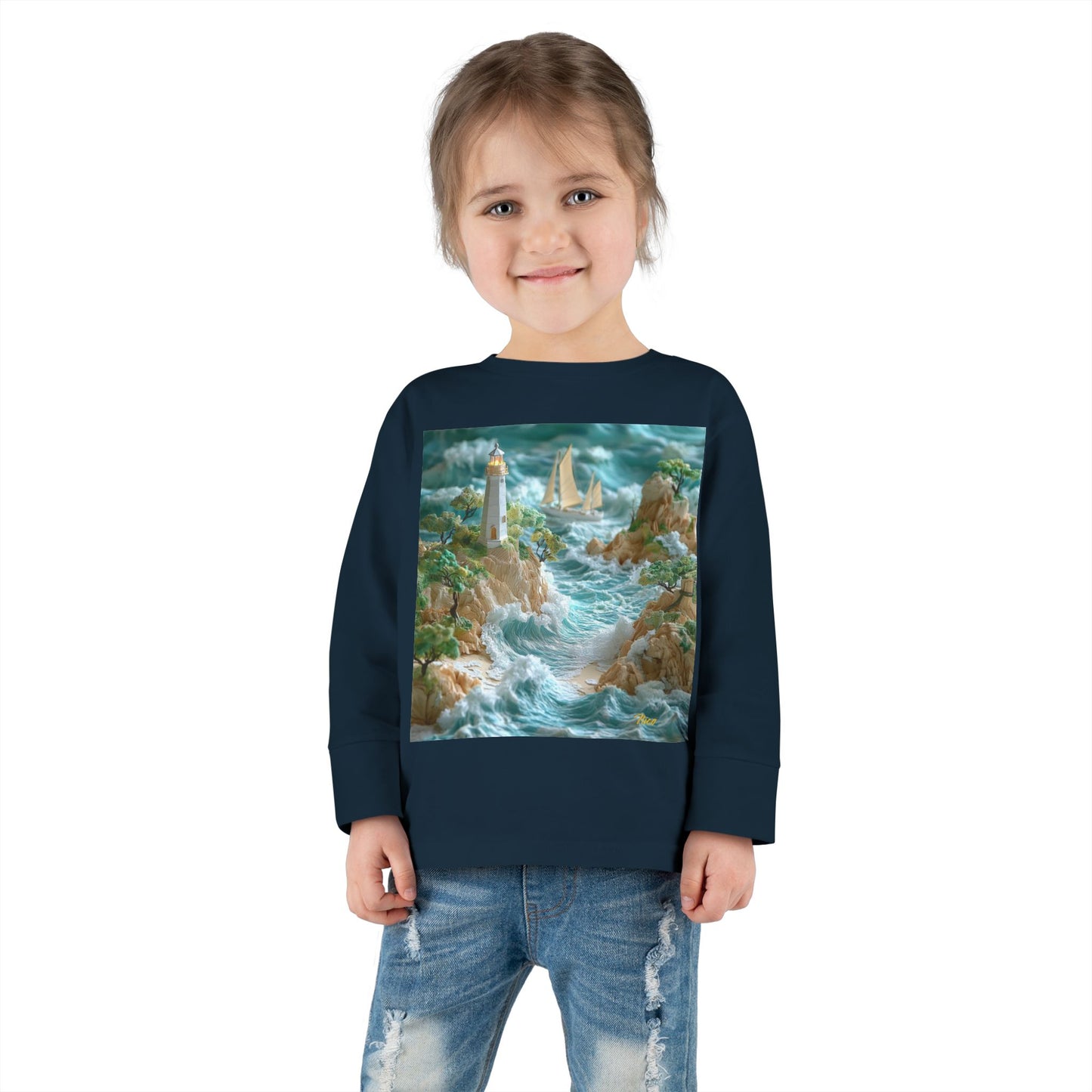 By The Seaside Series Print #9 Toddler Long Sleeve Tee