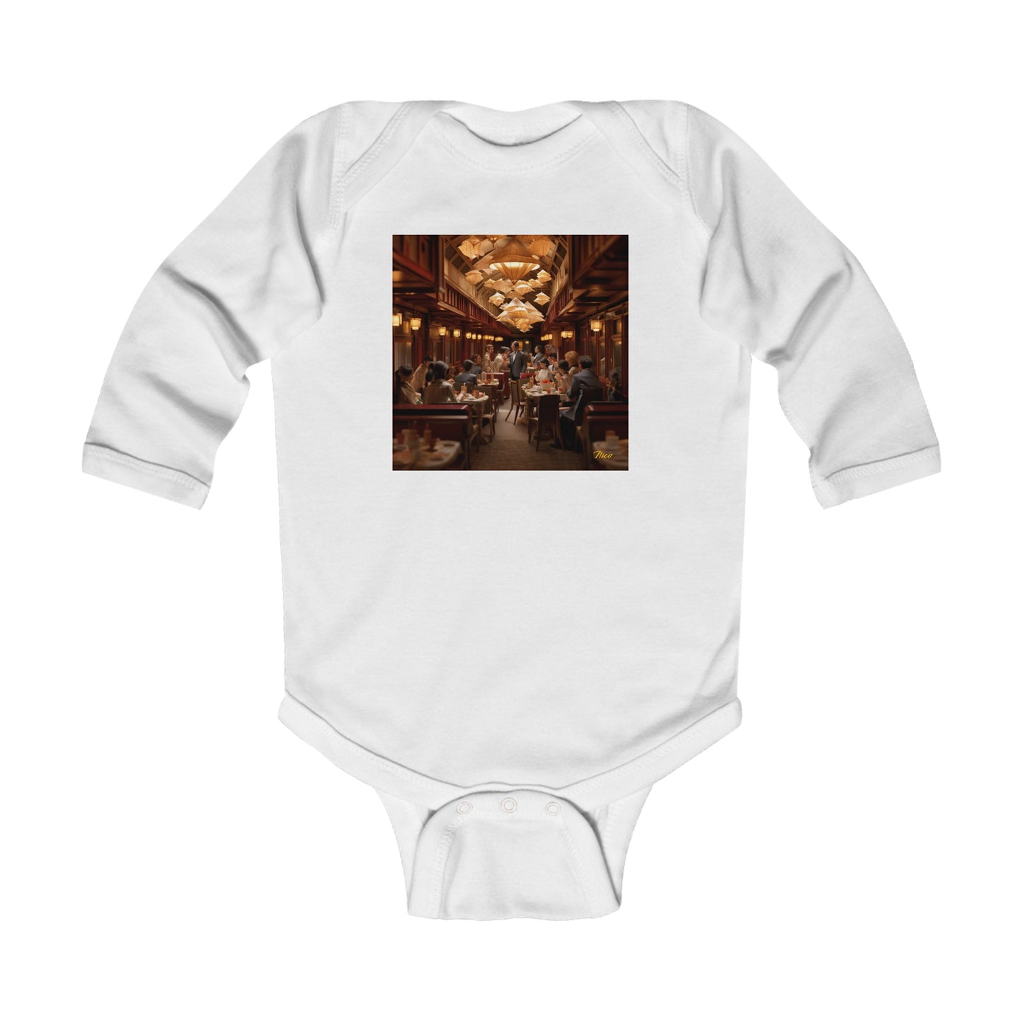 Orient Express Series Print #8 Infant Long Sleeve Bodysuit