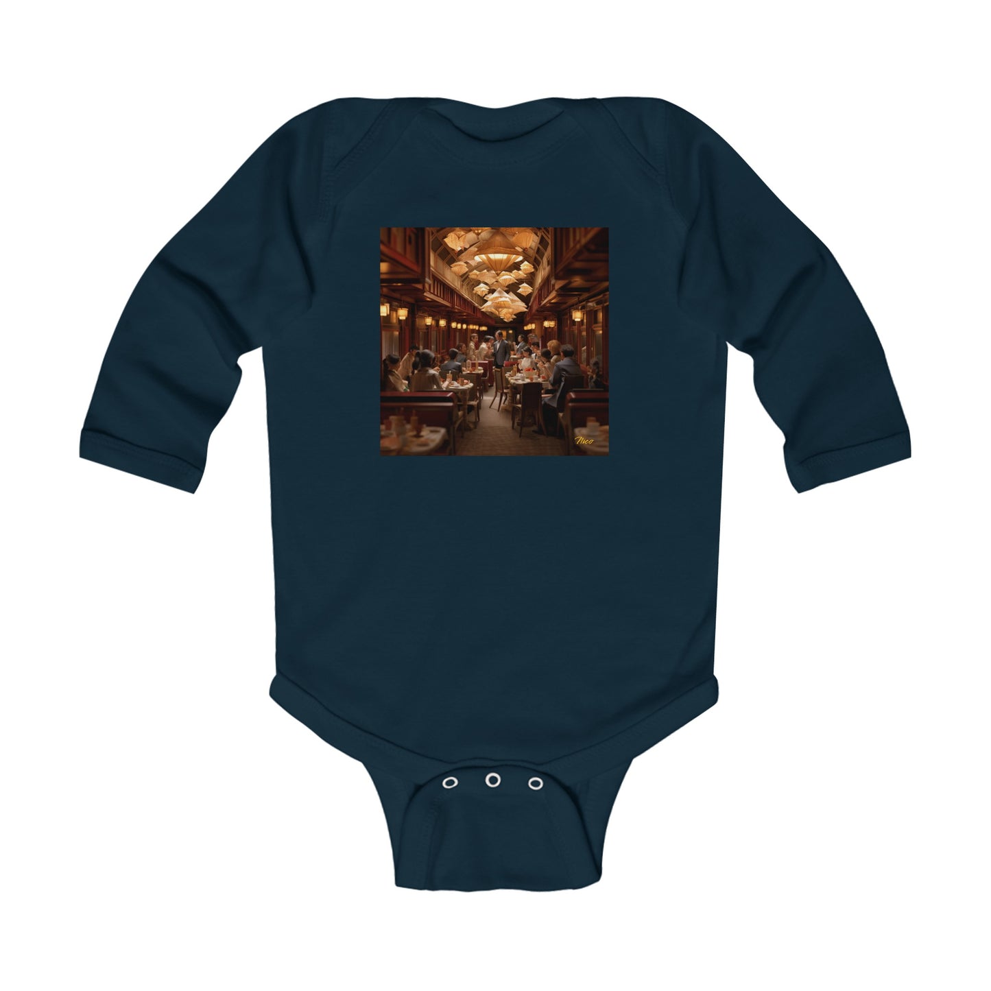 Orient Express Series Print #8 Infant Long Sleeve Bodysuit