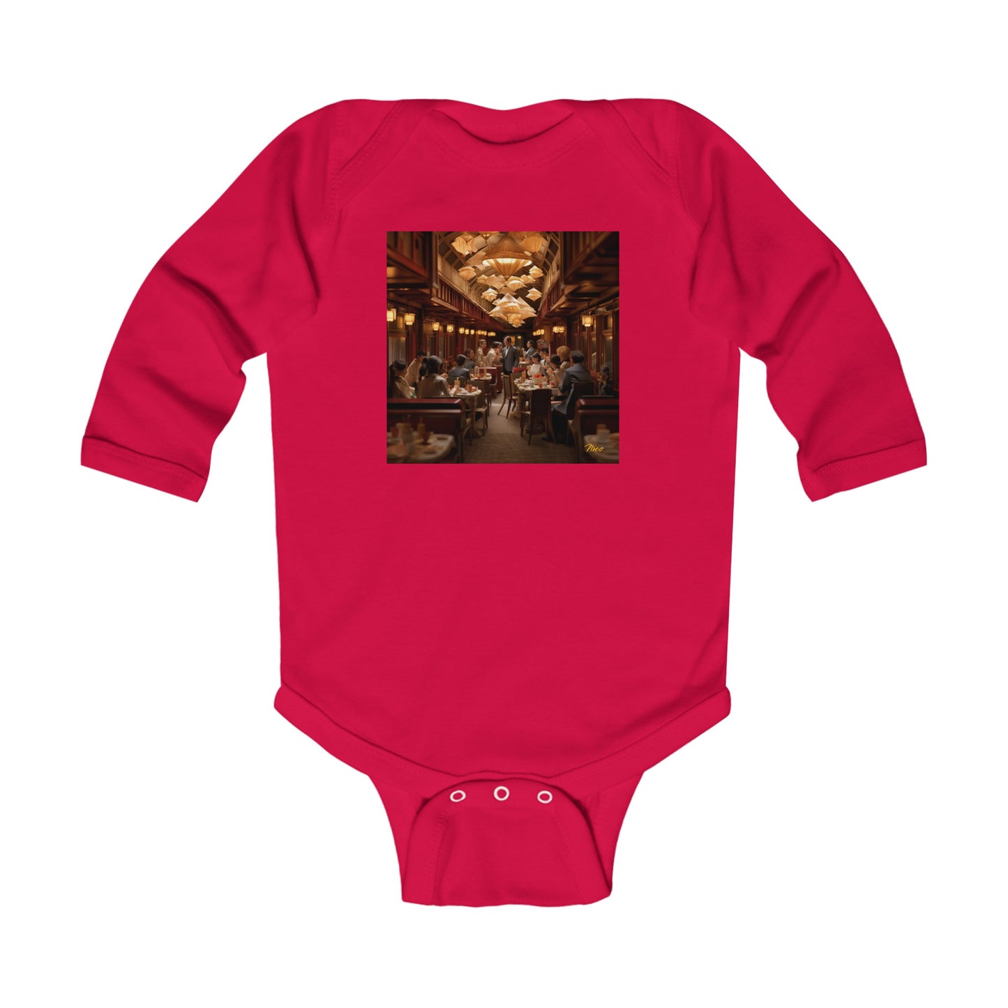 Orient Express Series Print #8 Infant Long Sleeve Bodysuit